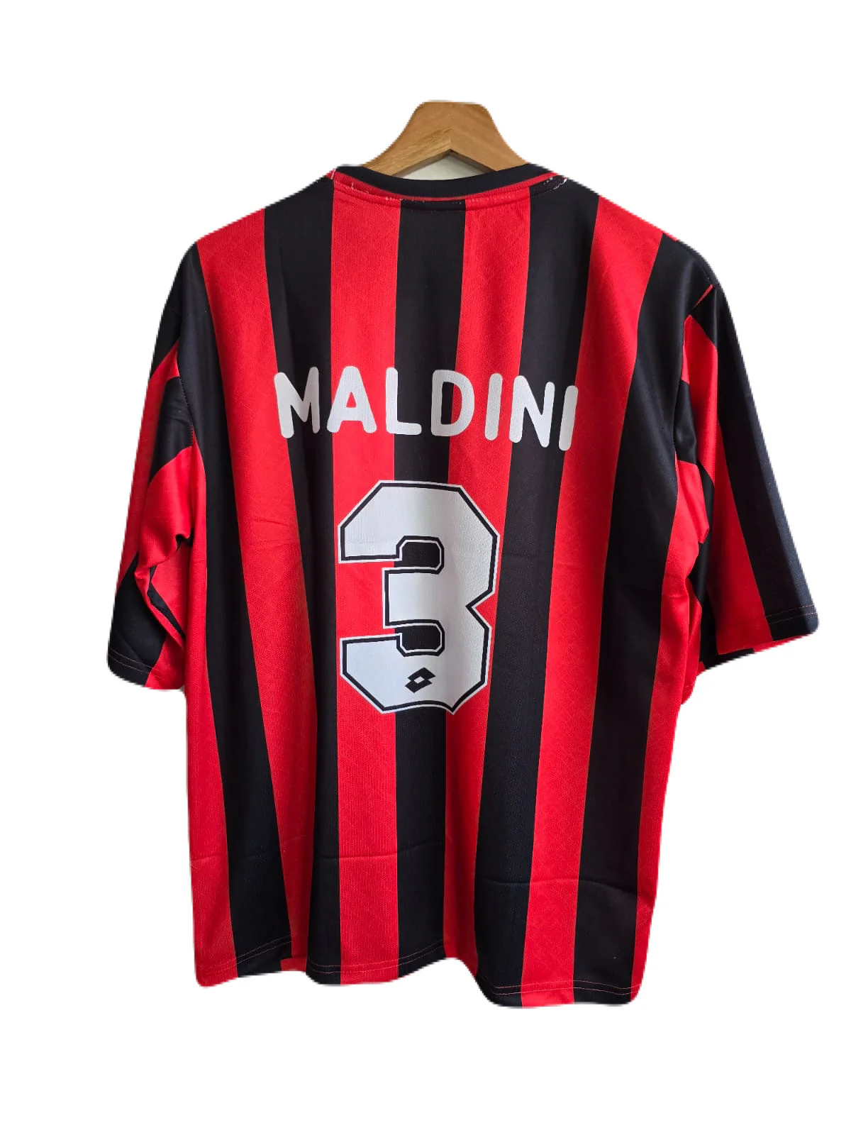AC Milan 1997-98 Home Jersey Maldini Five sleeve P253  - Ms Retro Store - Image 3