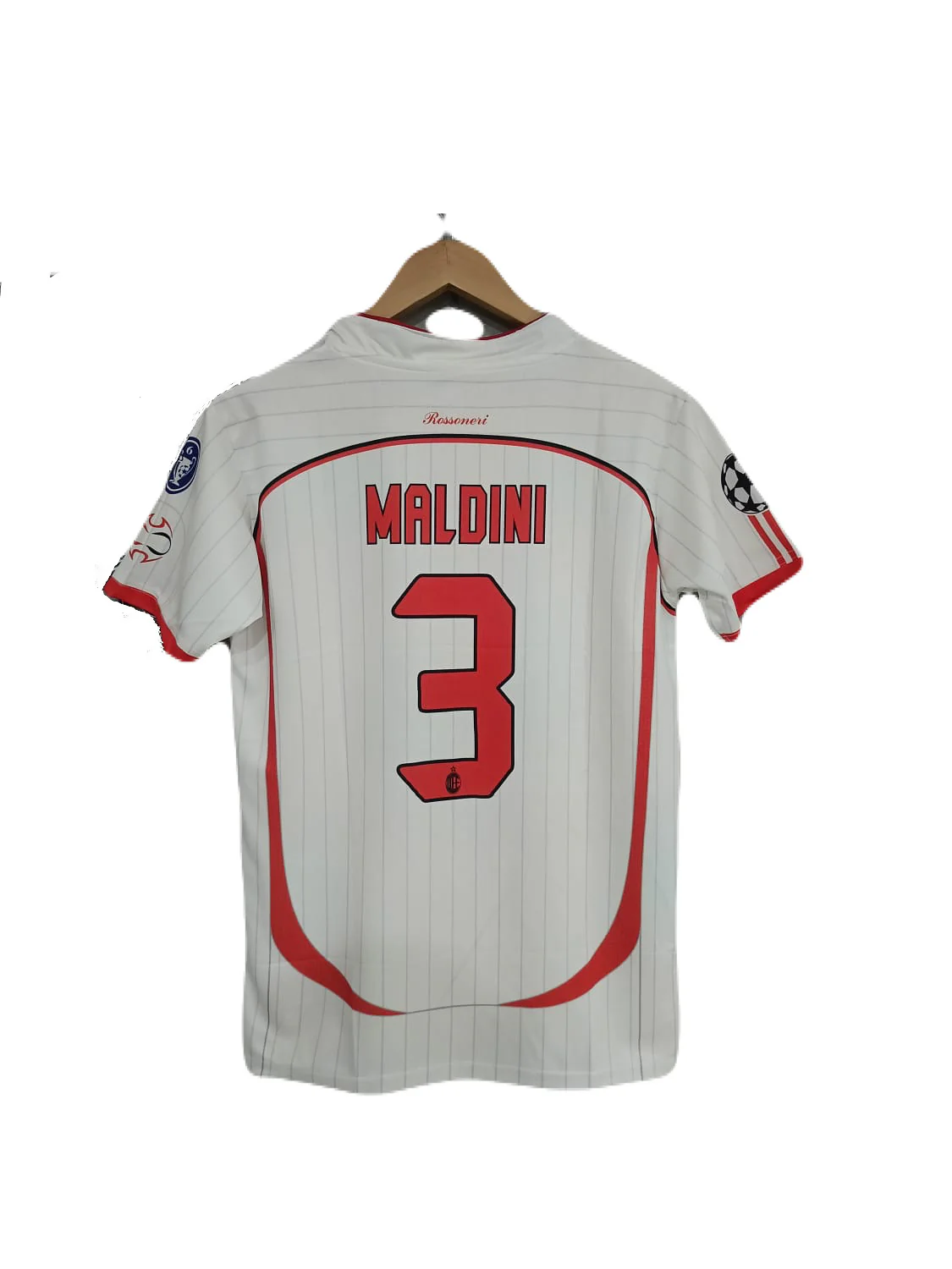 Ac Milan 2006-07 Away final kit Maldini Half sleeve Embroidery - Ms Retro Store - Image 3