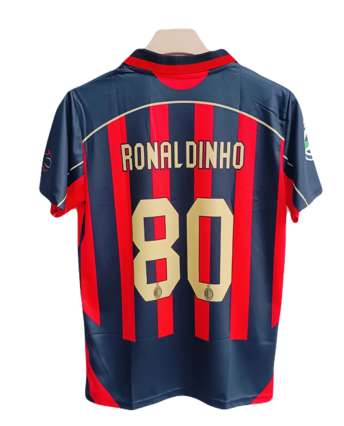 Ac milan 2006/07 home jersey Collar type Ronaldinho - P667 ms retro store - Image 3