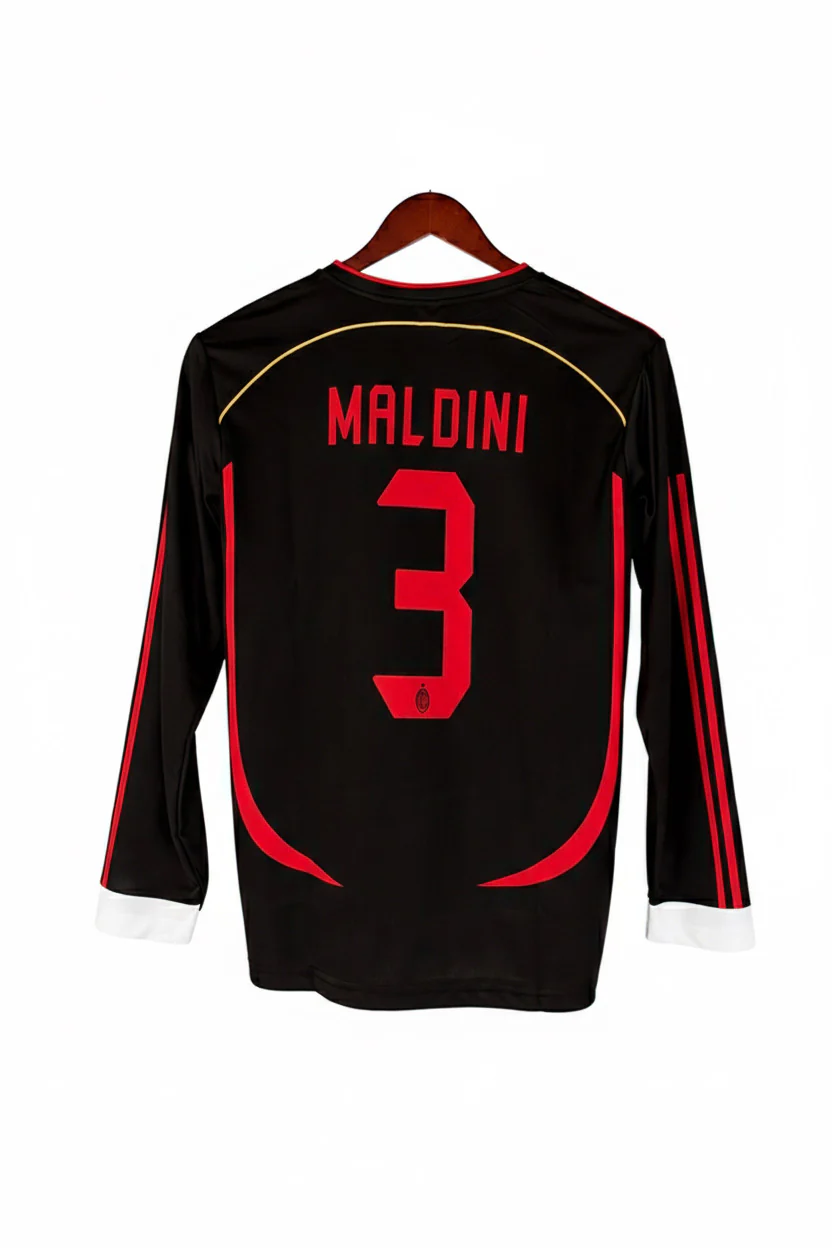 Ac milan 2006/07 Third kit maldini full sleeve Jersey -P1365 ms retro store - Image 3