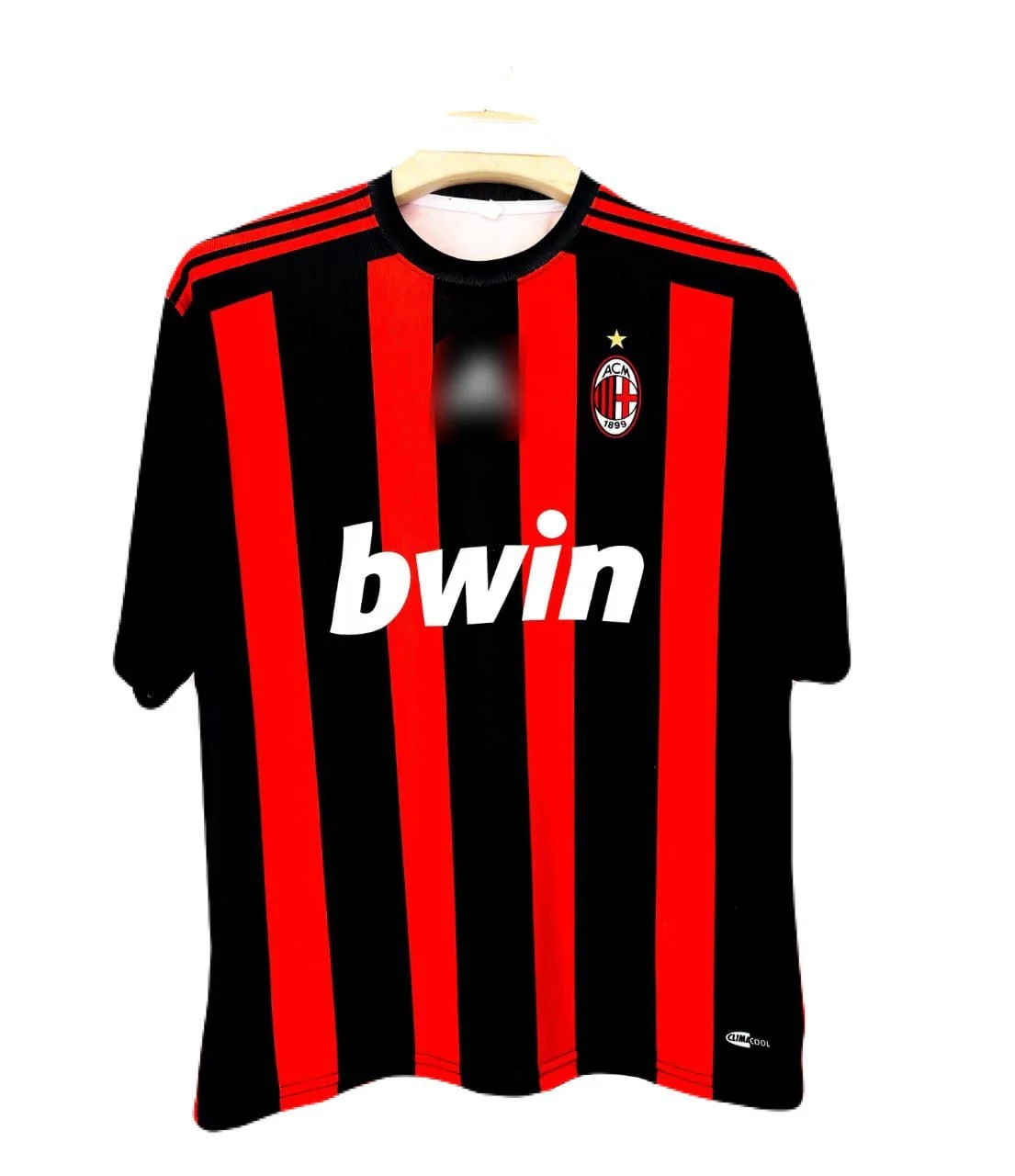 Ac milan 2008/09 home jersey beckham five sleeve - P776 ms retro store - Image 2