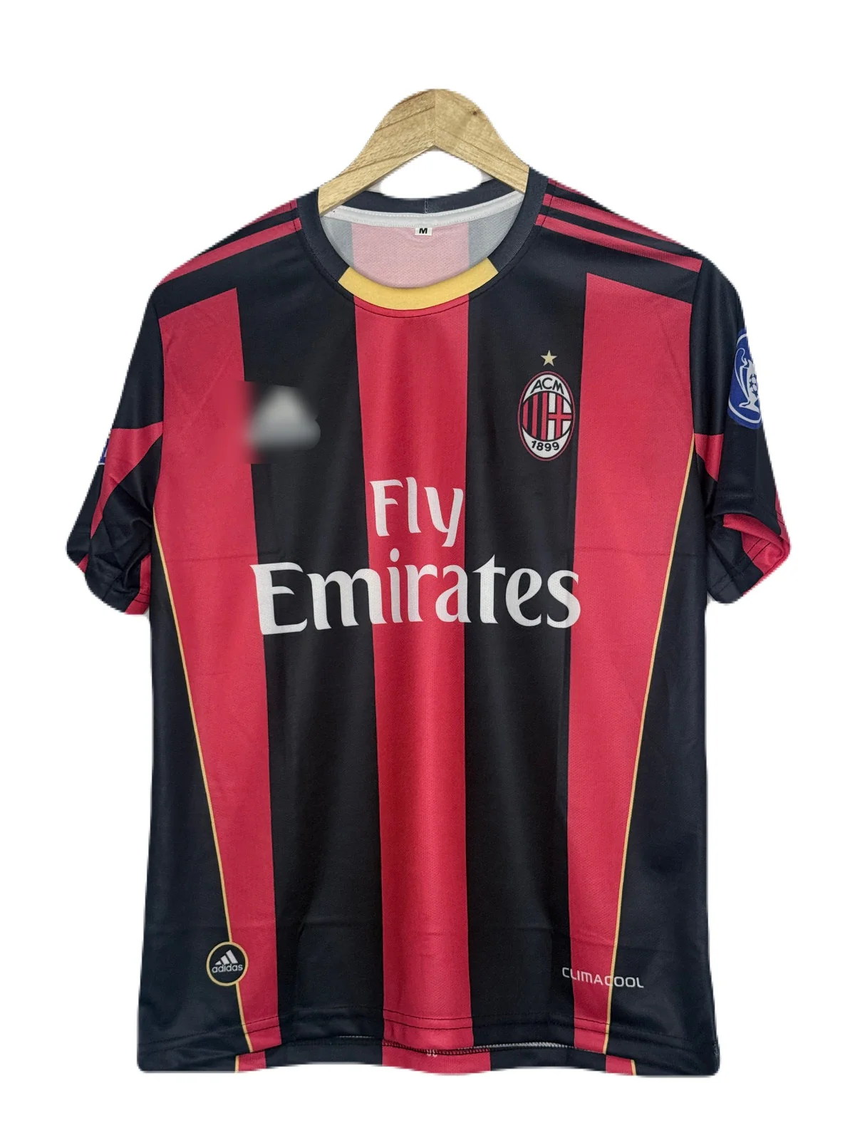 Ac Milan 2010-11 Home Kit Ronaldinho Half Sleeve - P1090 Ms Retro Store - Image 2