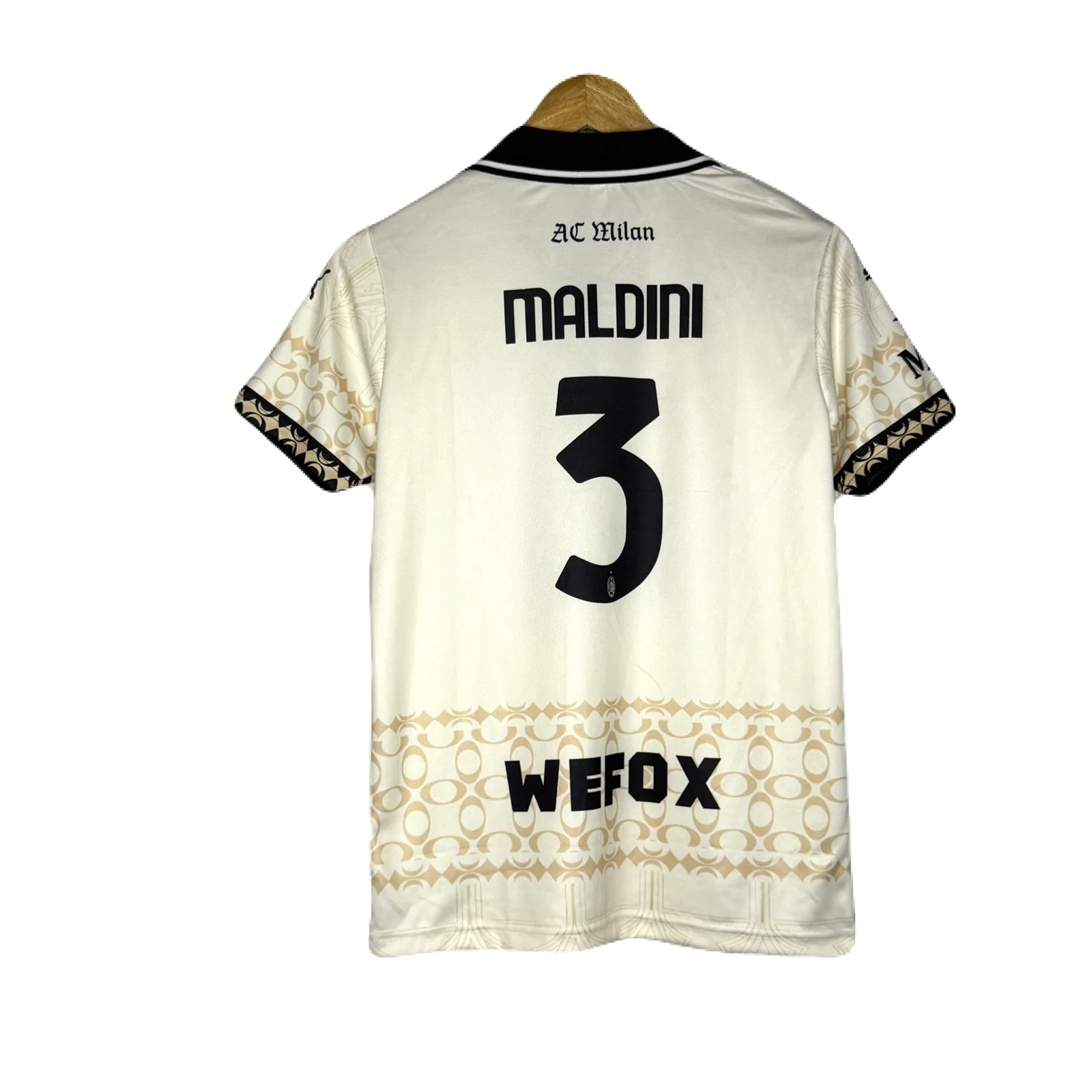 AC MILAN Fourth Kit maldini Version Half Sleeve P1101 - Ms Retro Store - Image 3