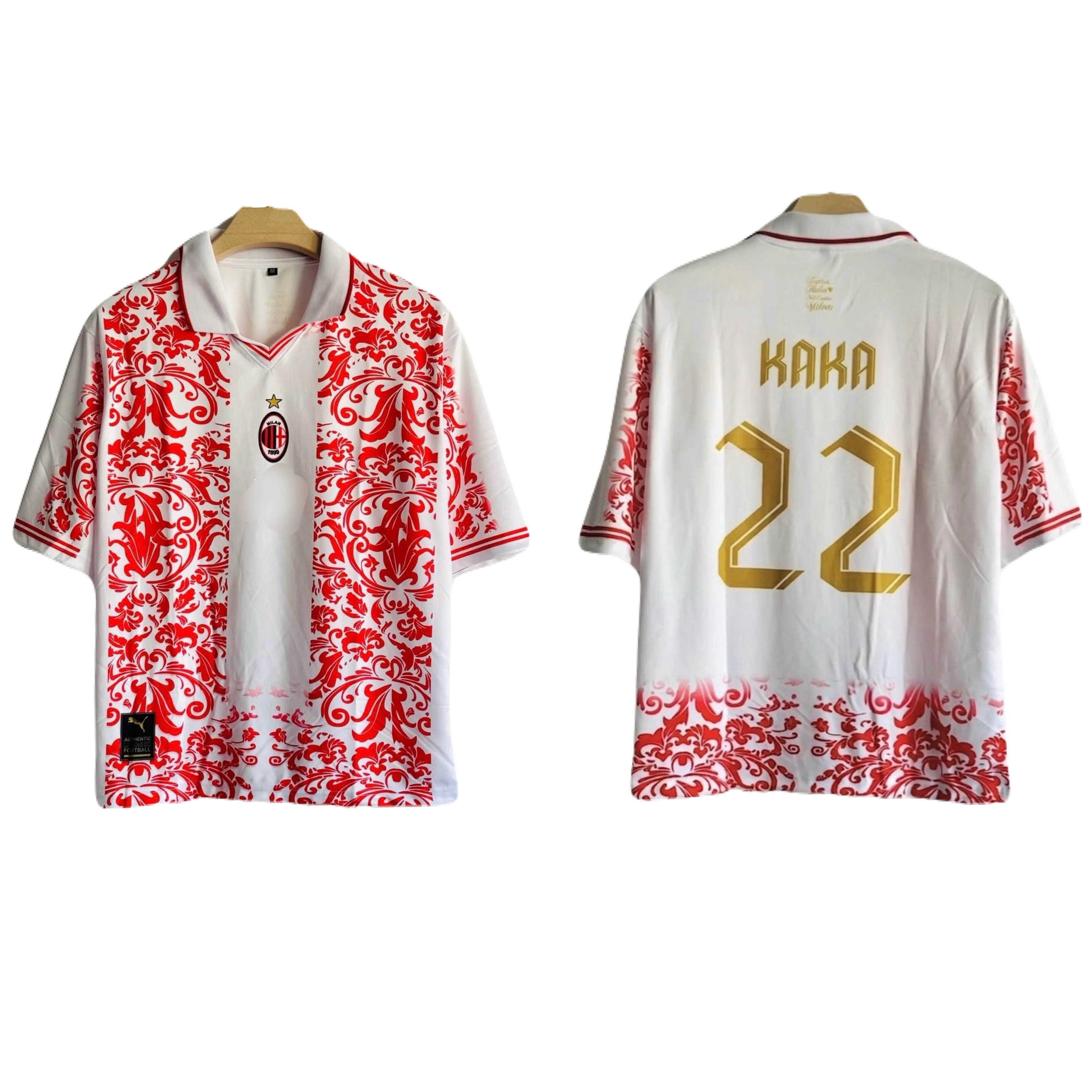Ac Milan Special Edition Billie Jean Rosso” kaka Five sleeve sublimation - Ms Retro Store