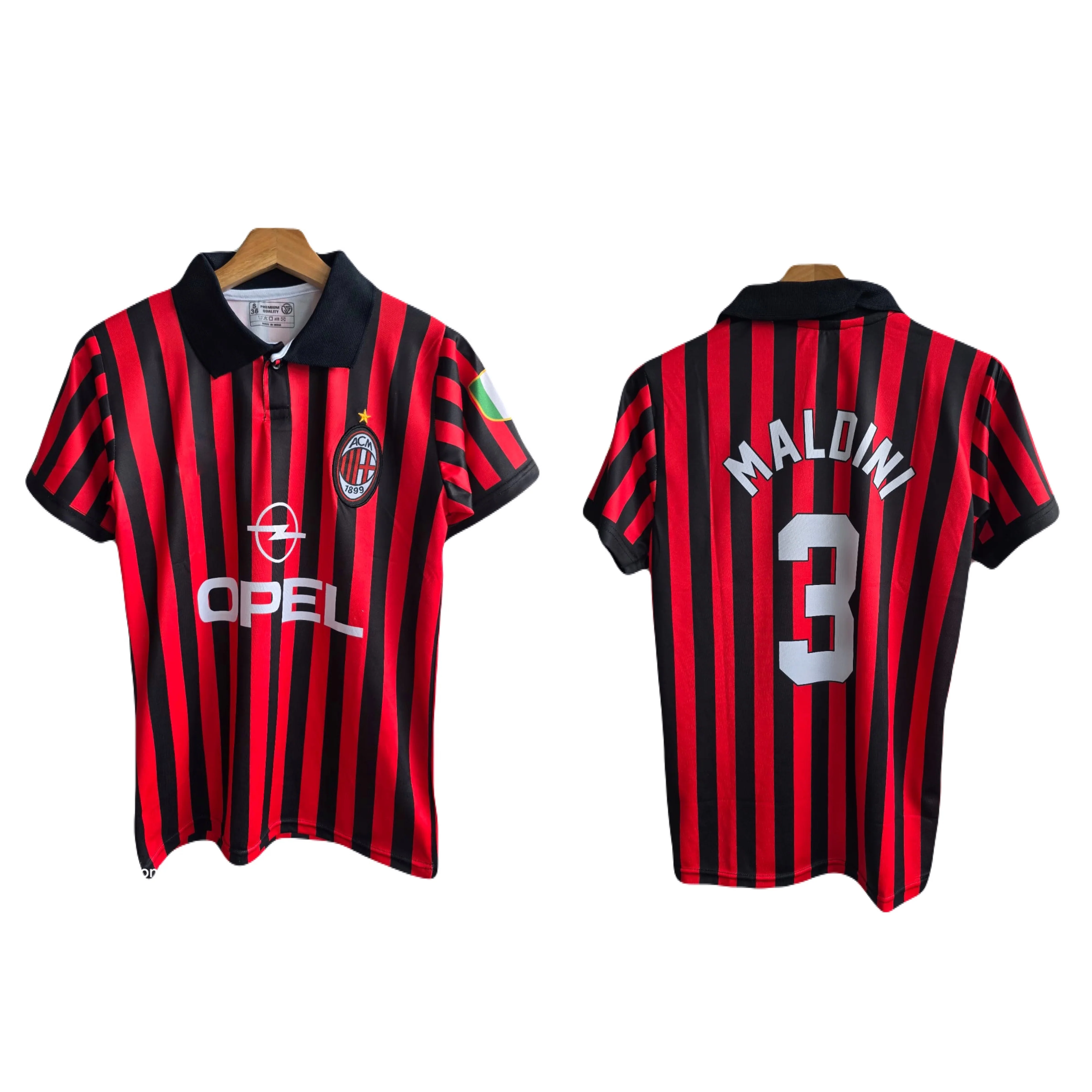 Ac milan maldini 1995 collar - P794 ms retro store