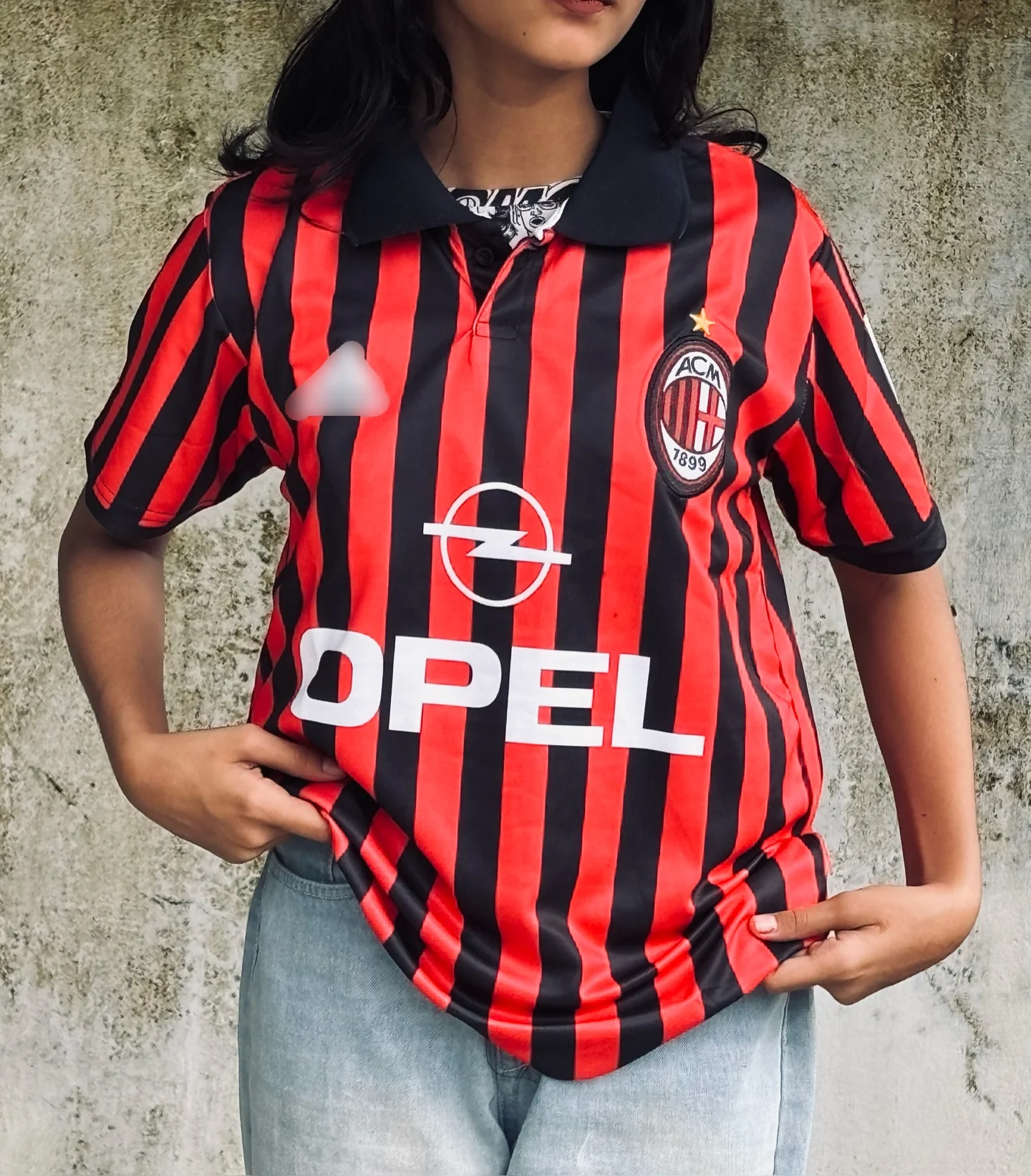 Ac milan maldini 1995 collar - P794 ms retro store - Image 4