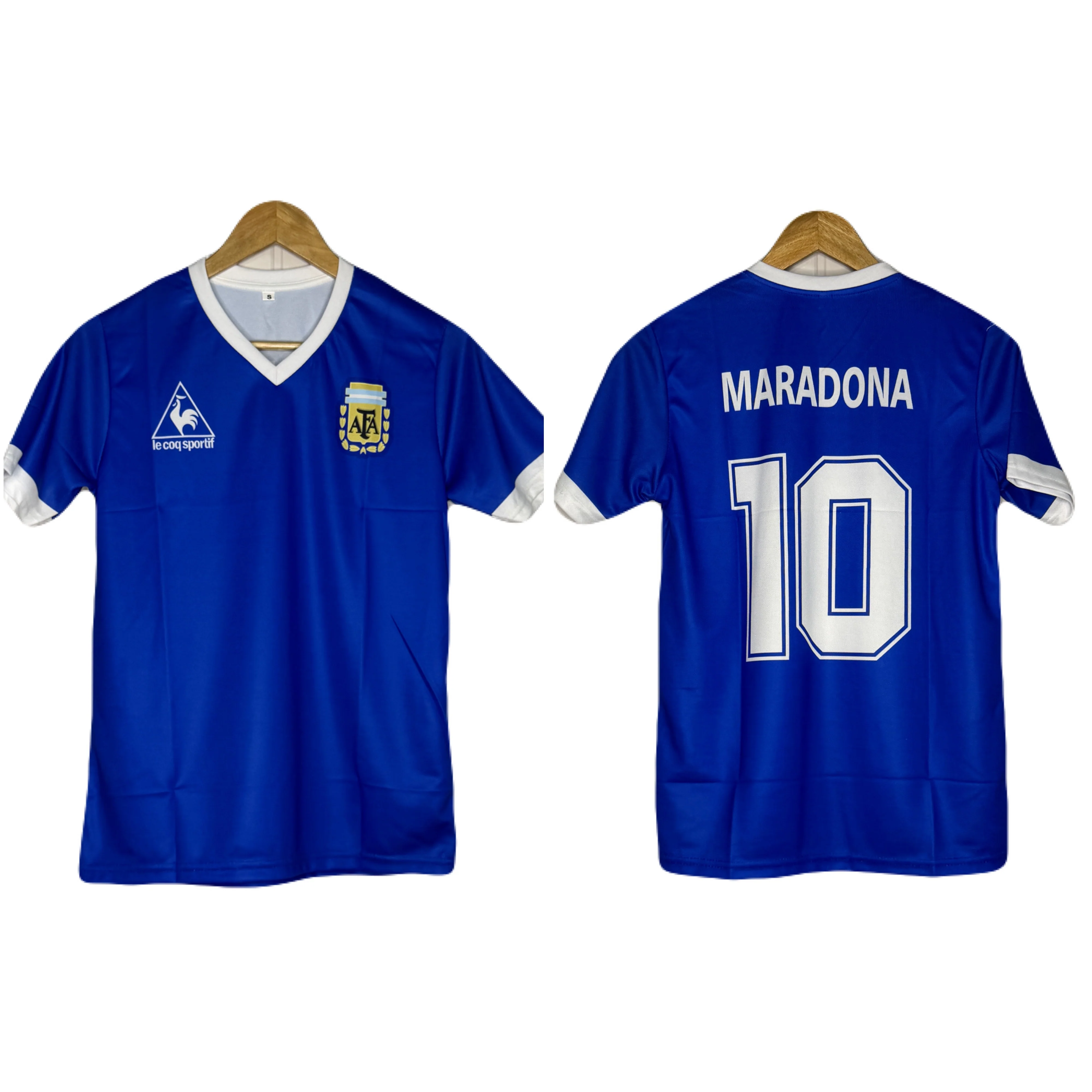 Argentina 1986 World Cup Away Kit Maradona Half Sleeve P712 - Ms Retro Store