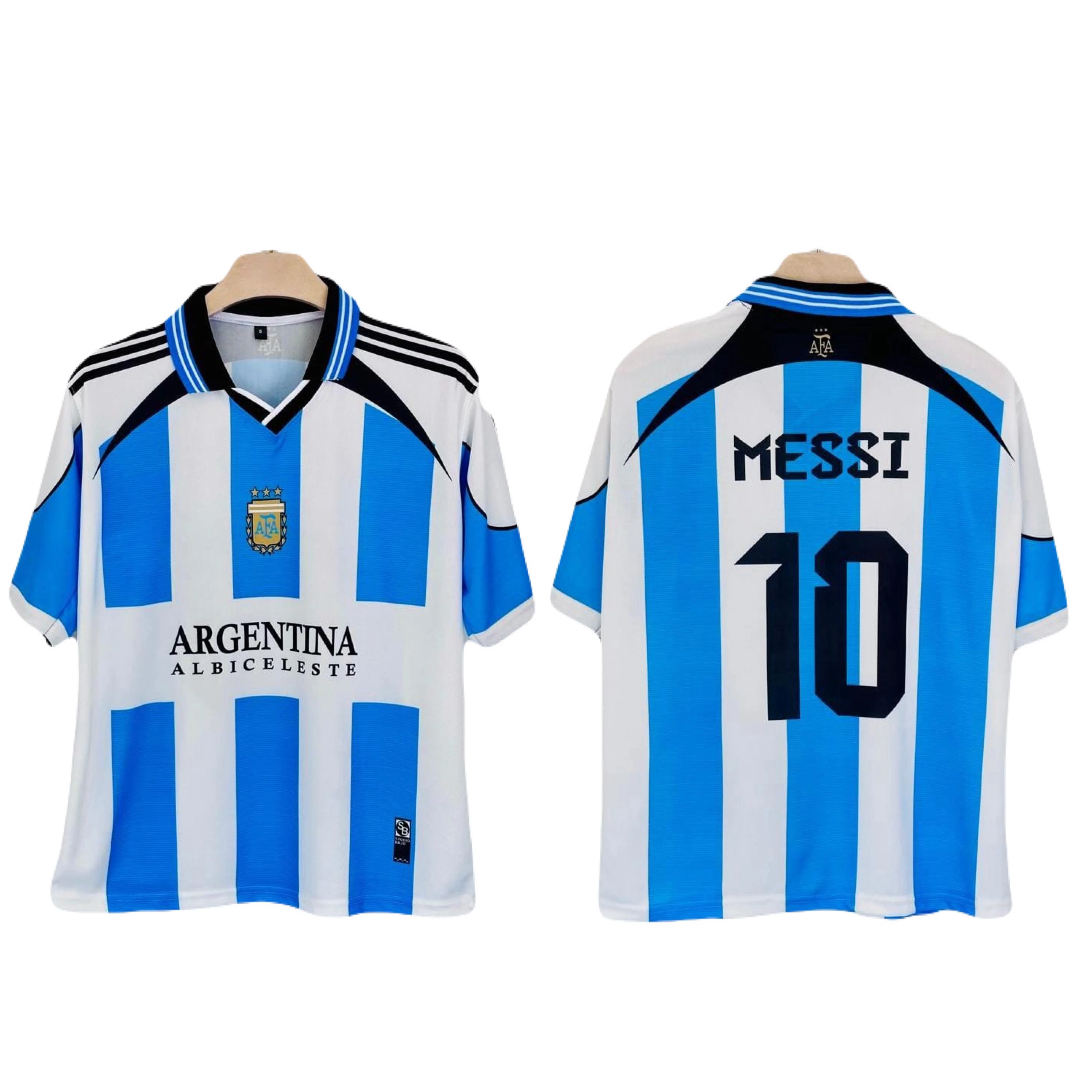 Argentina 2007 Home Kit Messi Five Sleeve - P1247 Ms Retro Store