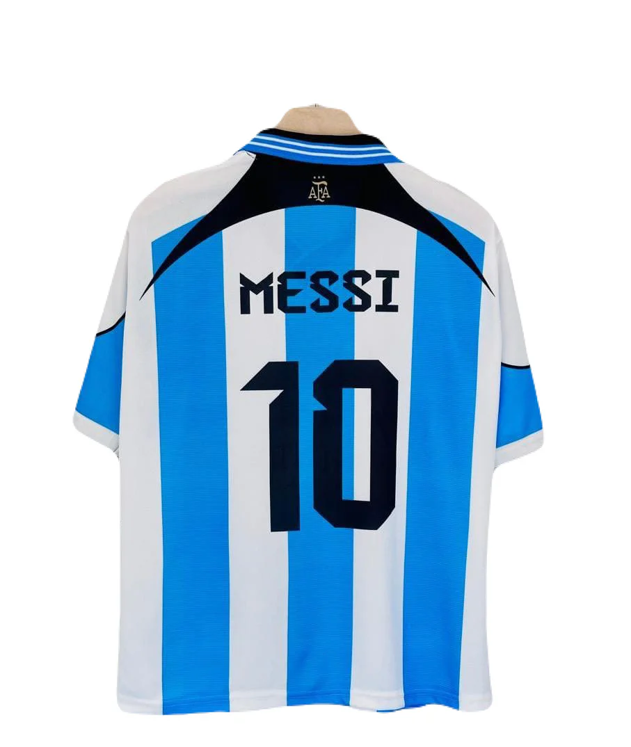 Argentina 2007 Home Kit Messi Five Sleeve - P1247 Ms Retro Store - Image 3