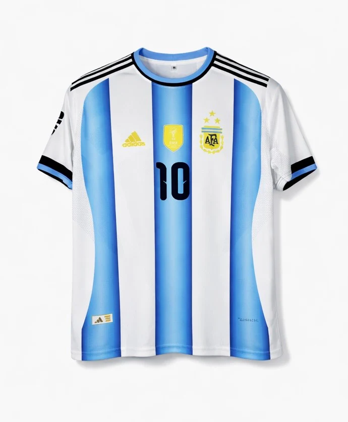 Argentina Messi 2026 World Cup Home Kit Half Sleeve - P997 Ms Retro Store - Image 2