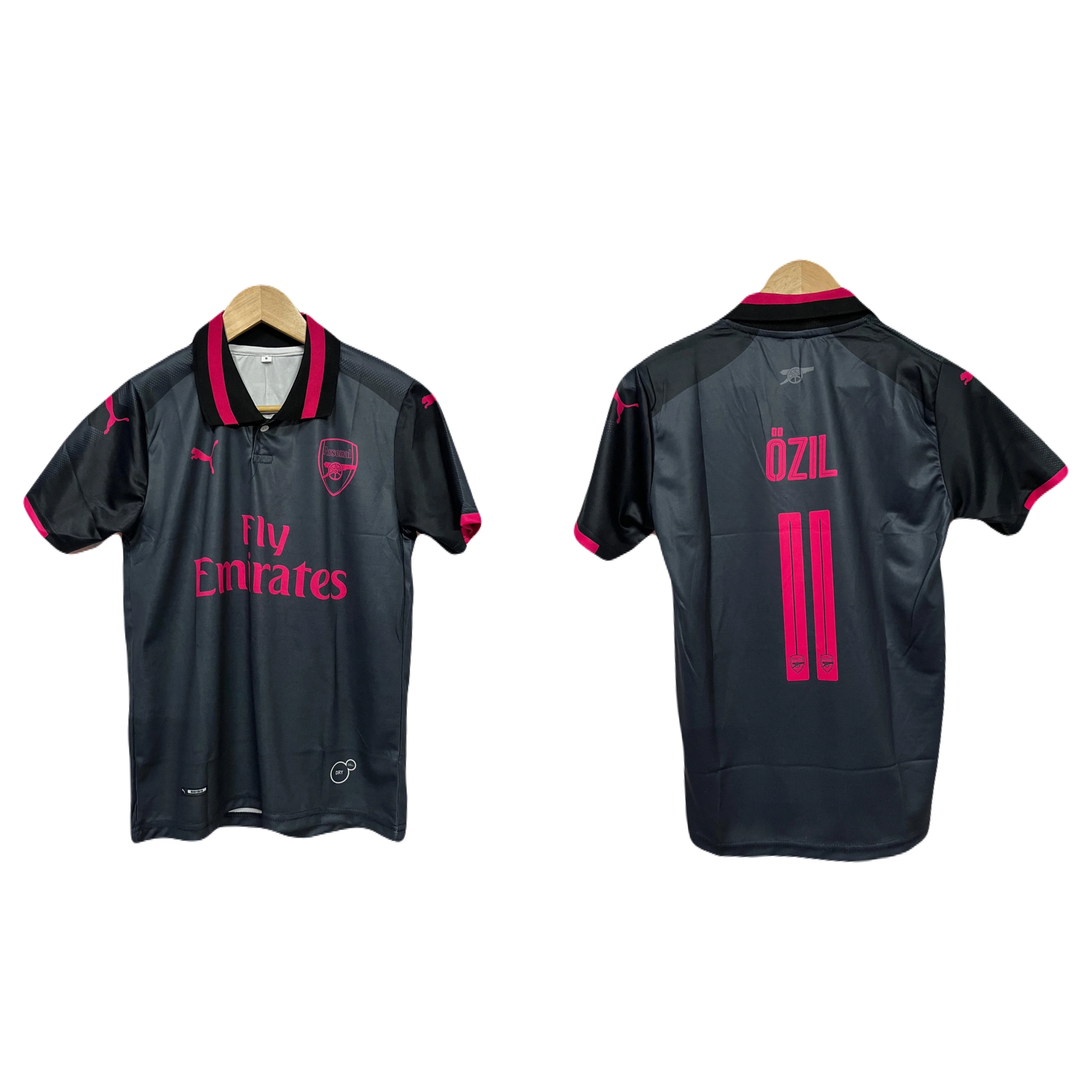 Arsenal 2017/18 third kit ozil half sleeve jersey - P561 ms retro store