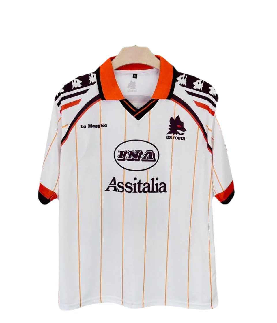 As Roma 1995-96 Totti Away Jersey five sleeve -P1176 Ms retro store - Image 2