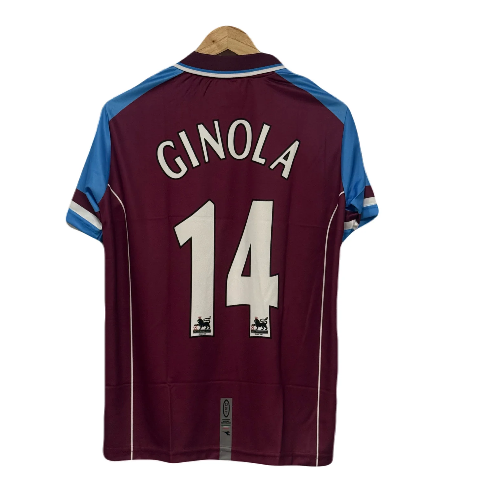 Aston Villa Fc 2000-01 Home kit Ginola Half sleeve - P957 Ms Retro Store - Image 3