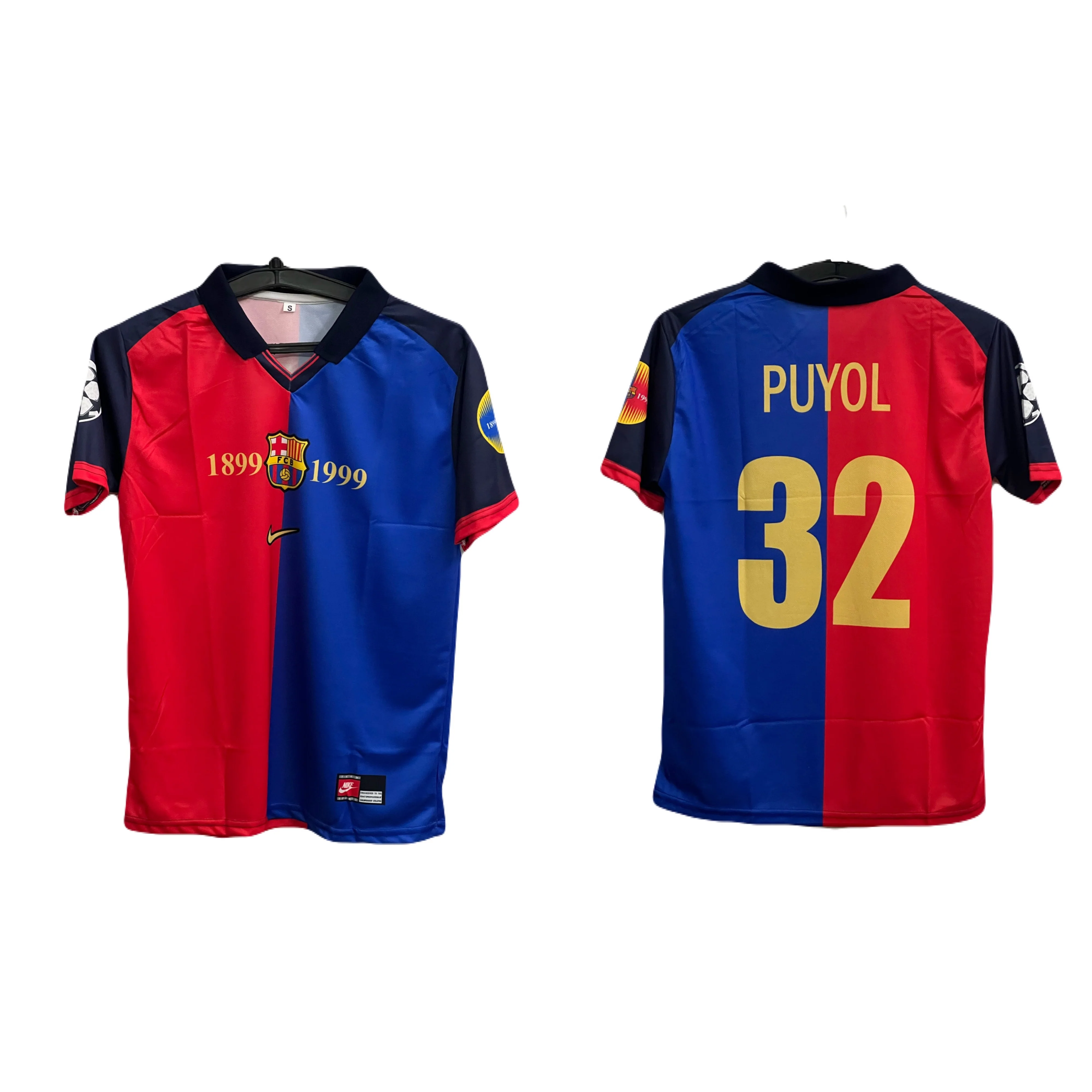 Barca 1999 vintage jersey half sleeve puyol -  P245 ms retro store - Image 3