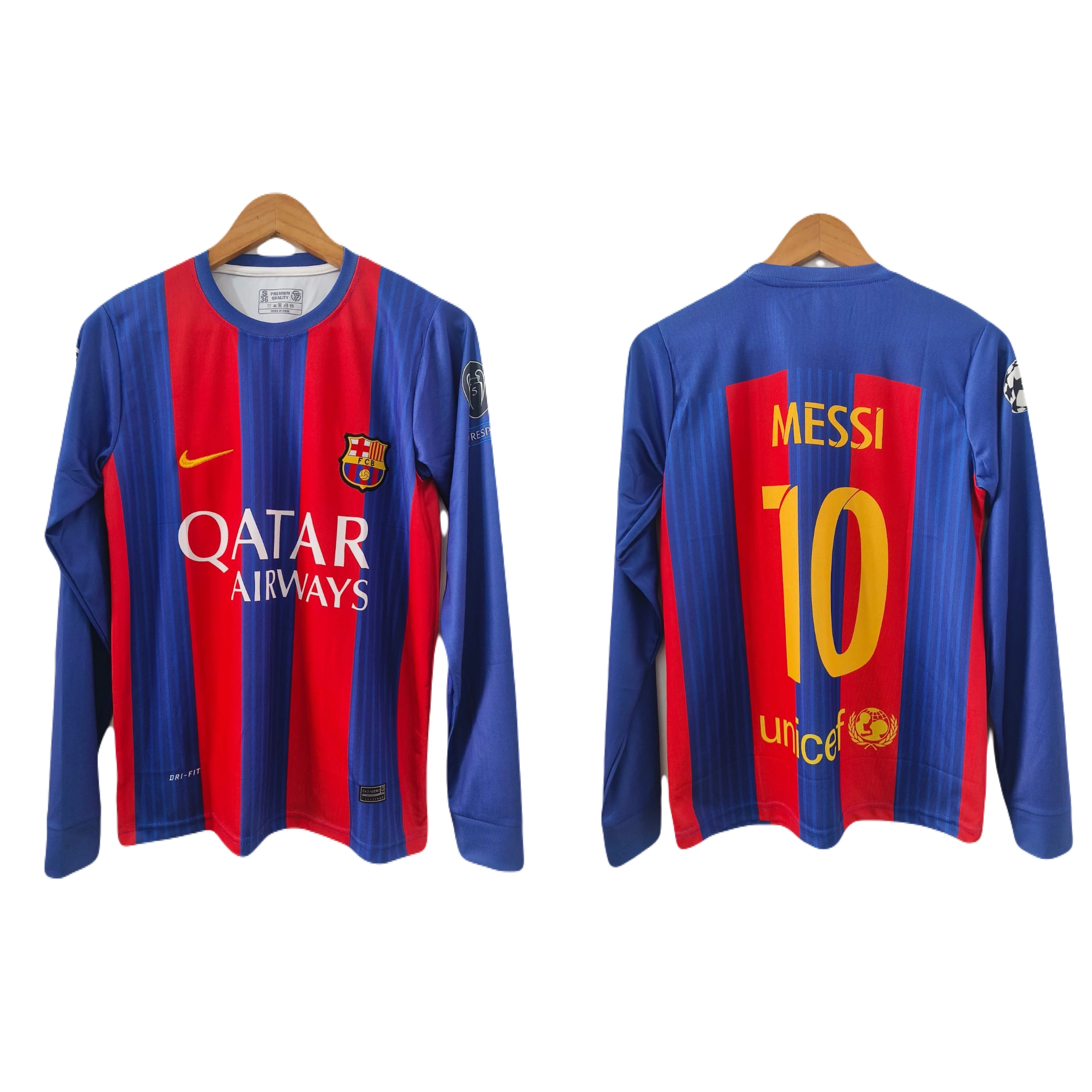 Barcelona 2016/17 leo messi full sleeve embroidery - P635 ms retro store