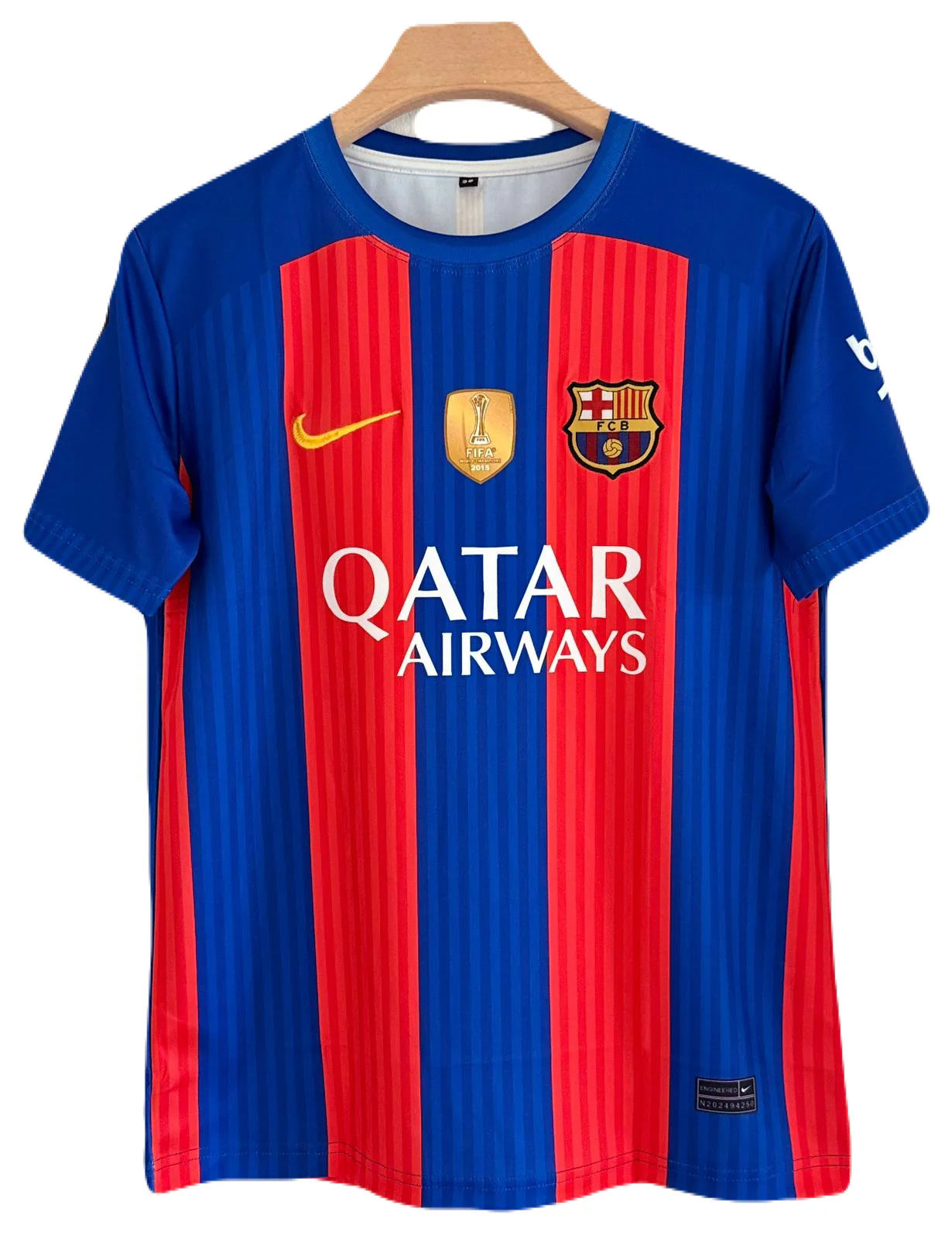 Barcelona 2016-17 Home Kit Neymar Half Sleeve P1235 - Ms Retro Store - Image 2