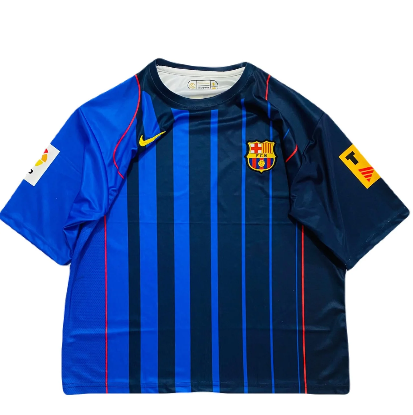 Barcelona Retro Away Messi Five Sleeve Embroidery Jersey -P1183 Ms Retro Store - Image 2