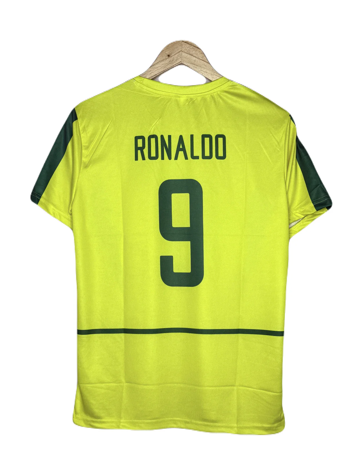 Brazil 2002 World Cup Home Kit Ronaldo Half Sleeve - P983 Ms Retro Store - Image 3