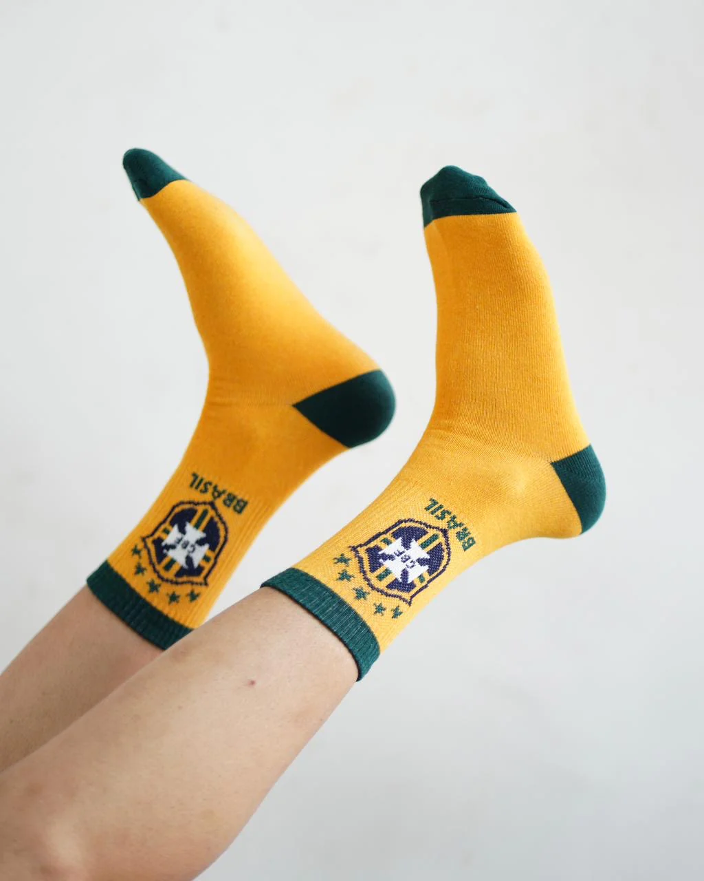 Brazil Yellow Socks - Ms Retro Store - Image 2