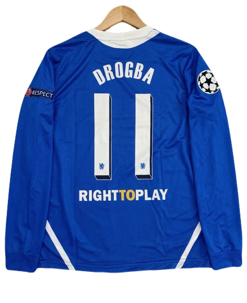 Chelsea 2012 Ucl final edition Drogba full sleeve Embroidery Jersey -P1370 ms retro store - Image 3