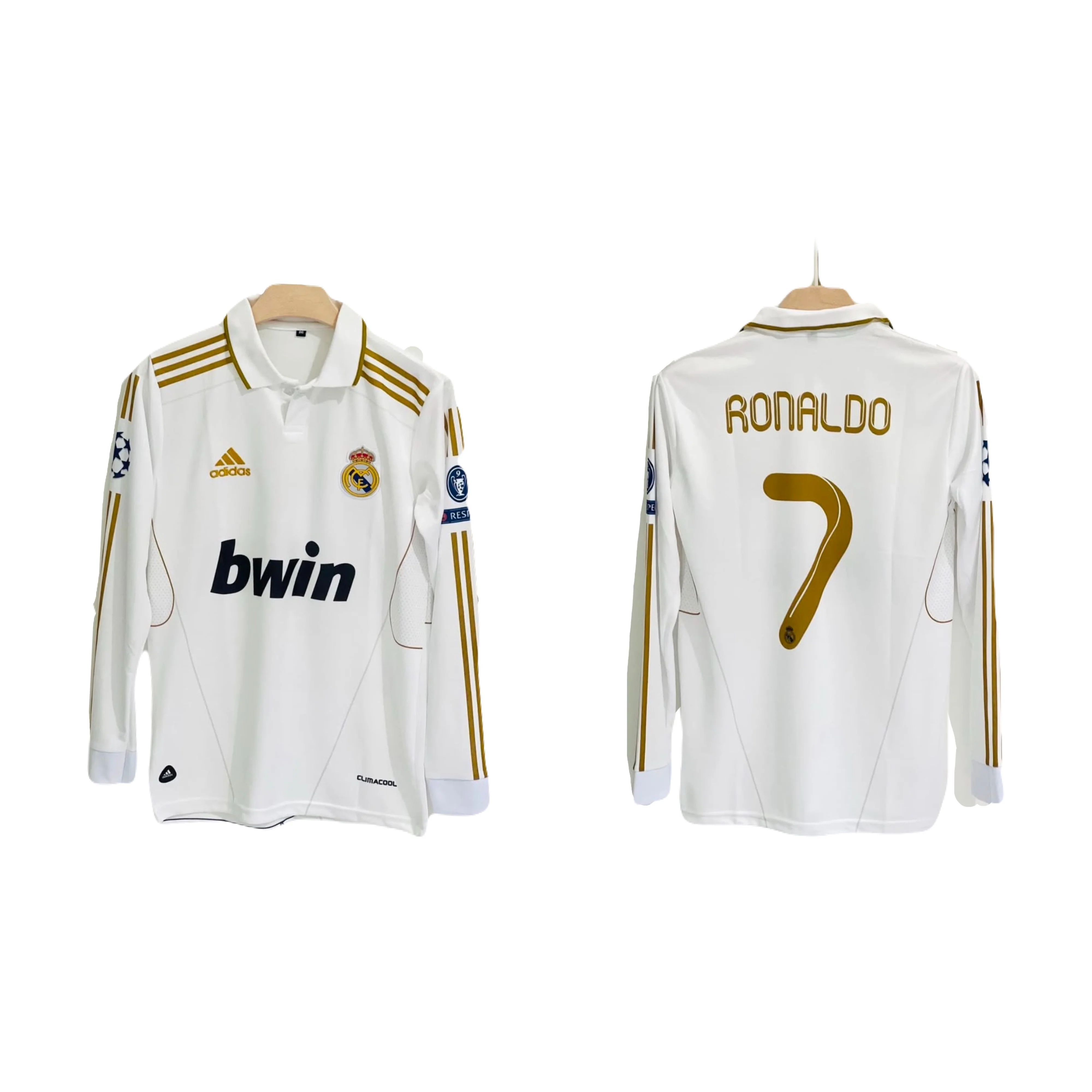 Best retro jersey Realmadrid 2011/12 home jersey Ronaldo full sleeve P405 - ms retro store - Image 4