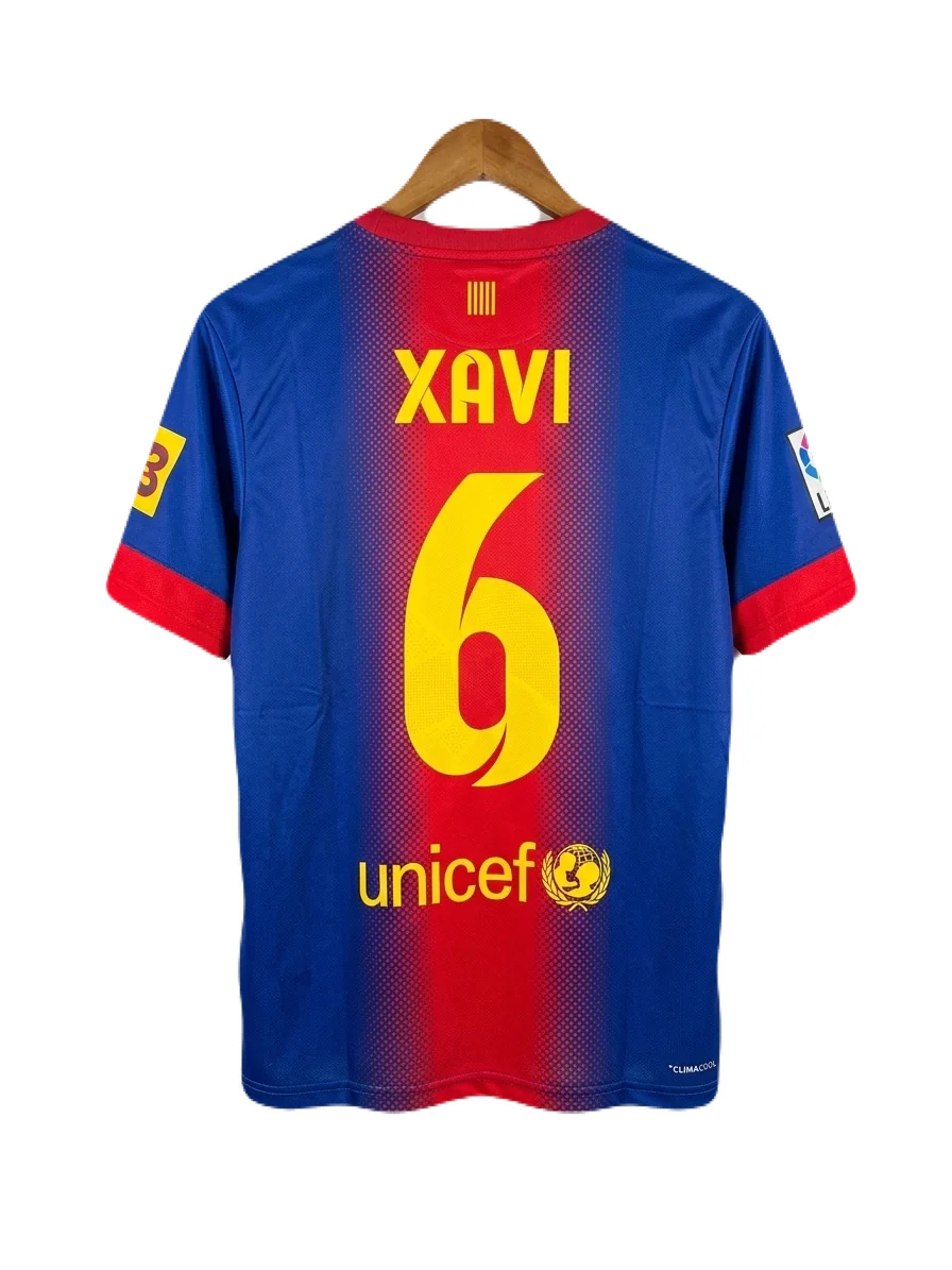 Barcelona 2011-2012 Xavi collar five sleeve sublimation Jersey -P1366 Ms retro store - Image 3