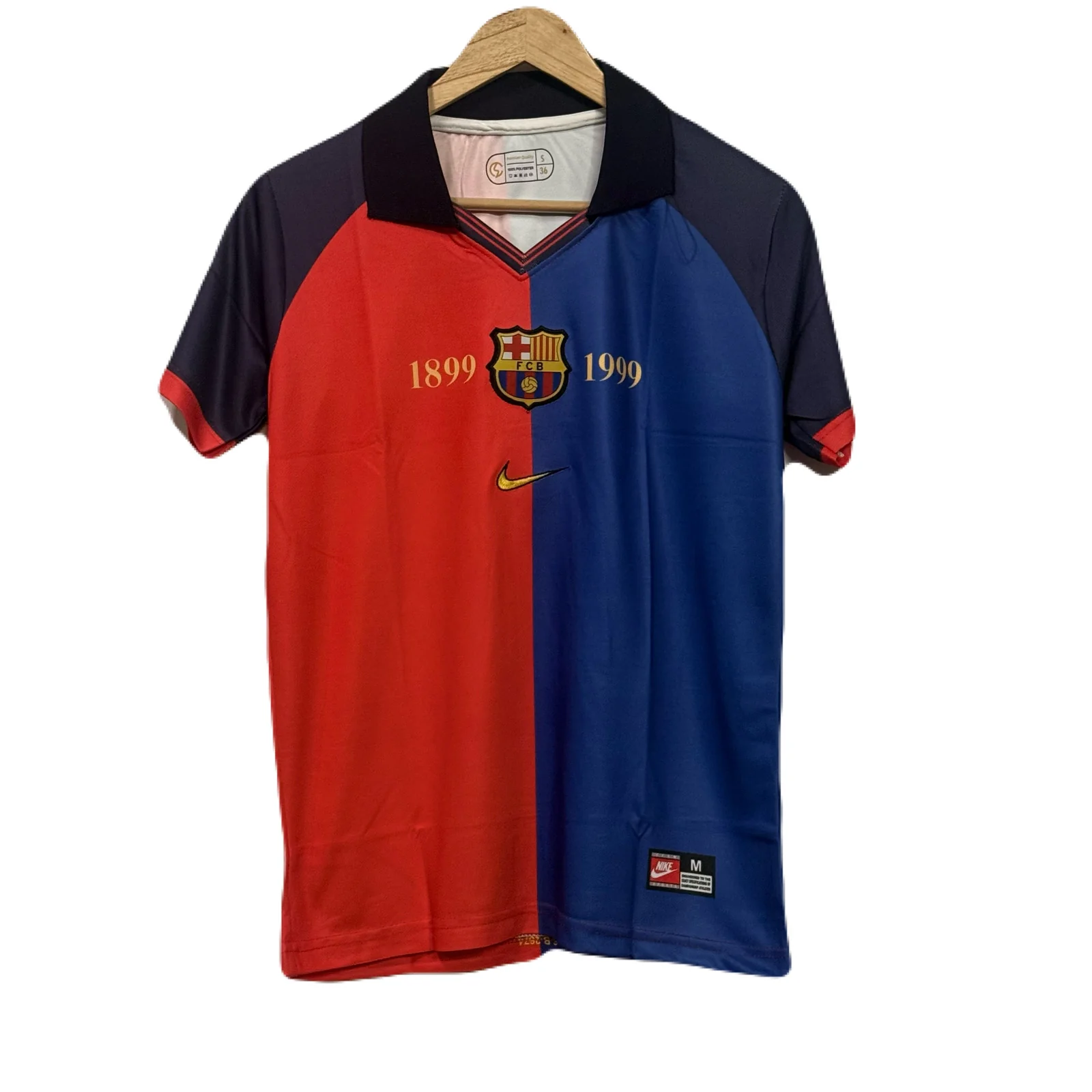 Fc Barcelona 1999-00 Home kit Rivaldo Half Sleeve - P1003 Ms Retro Store - Image 4