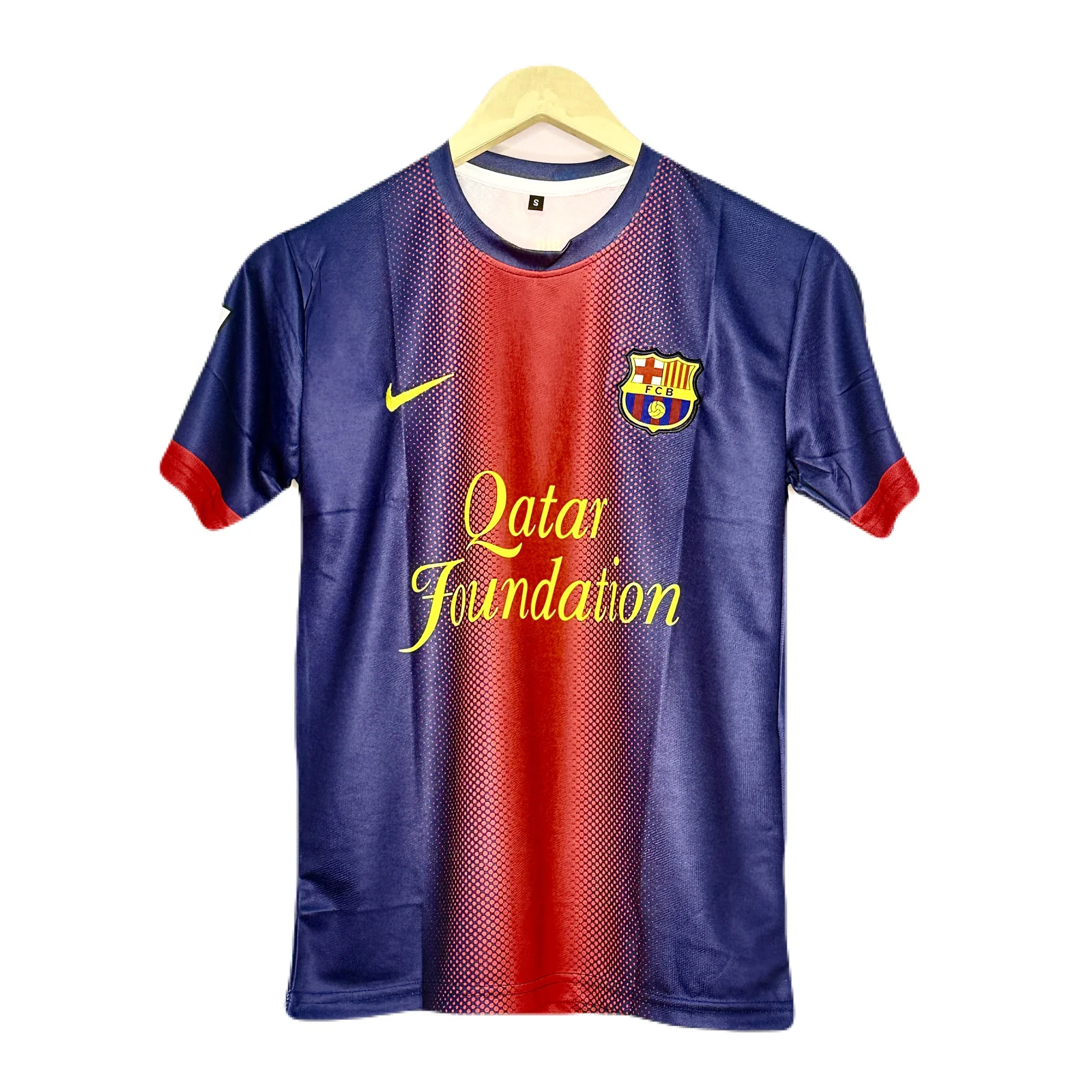 Fc Barcelona 2012-13 Home Kit Puyol Half Sleeve - P1302 Ms Retro Store - Image 2