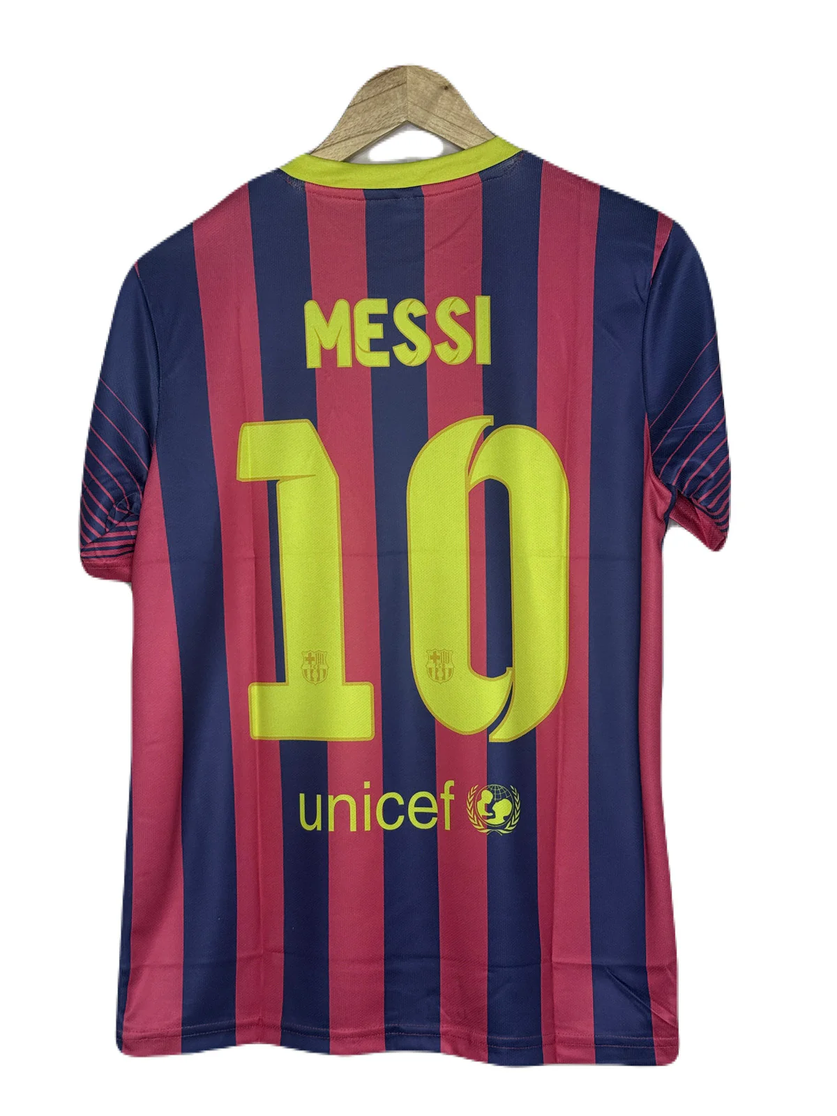 Fc Barcelona 2013-14 Home Kit Messi Half Sleeve - P871 Ms Retro Store - Image 3