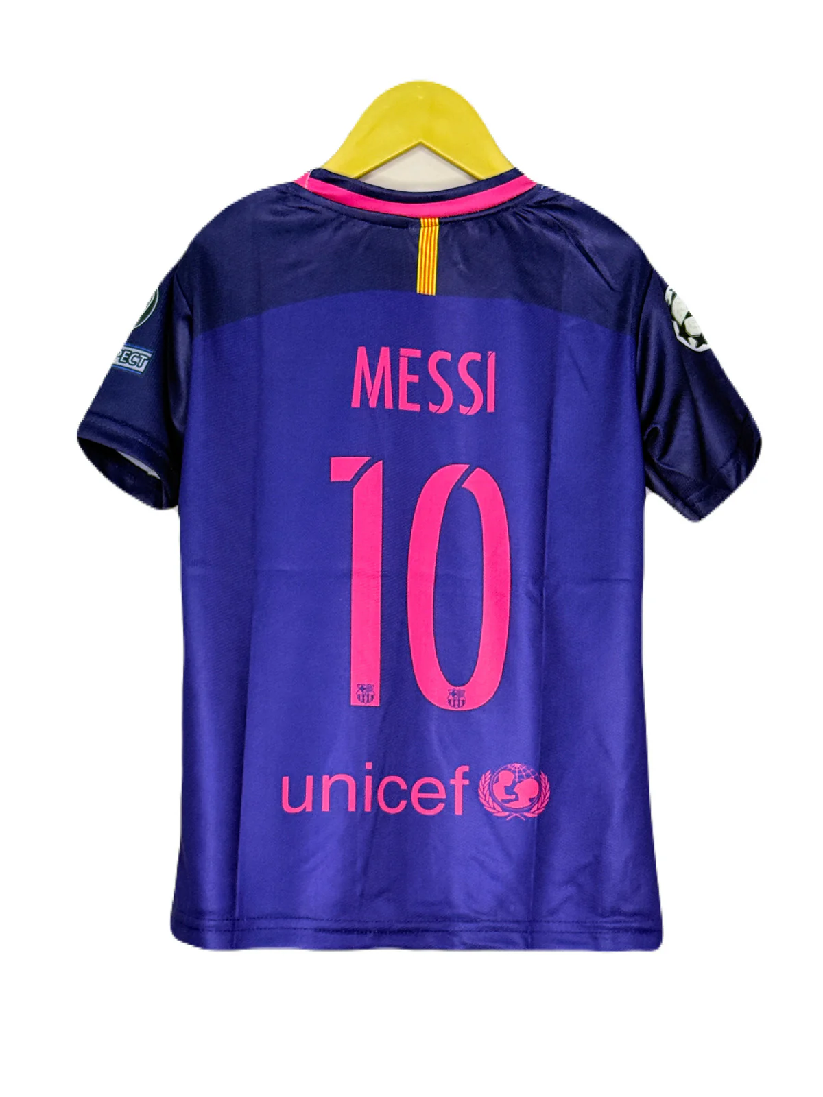 FC BARCELONA 2016 AWAY KIT MESSI KIDS JERSEY - P1275 MS RETRO STORE - Image 3