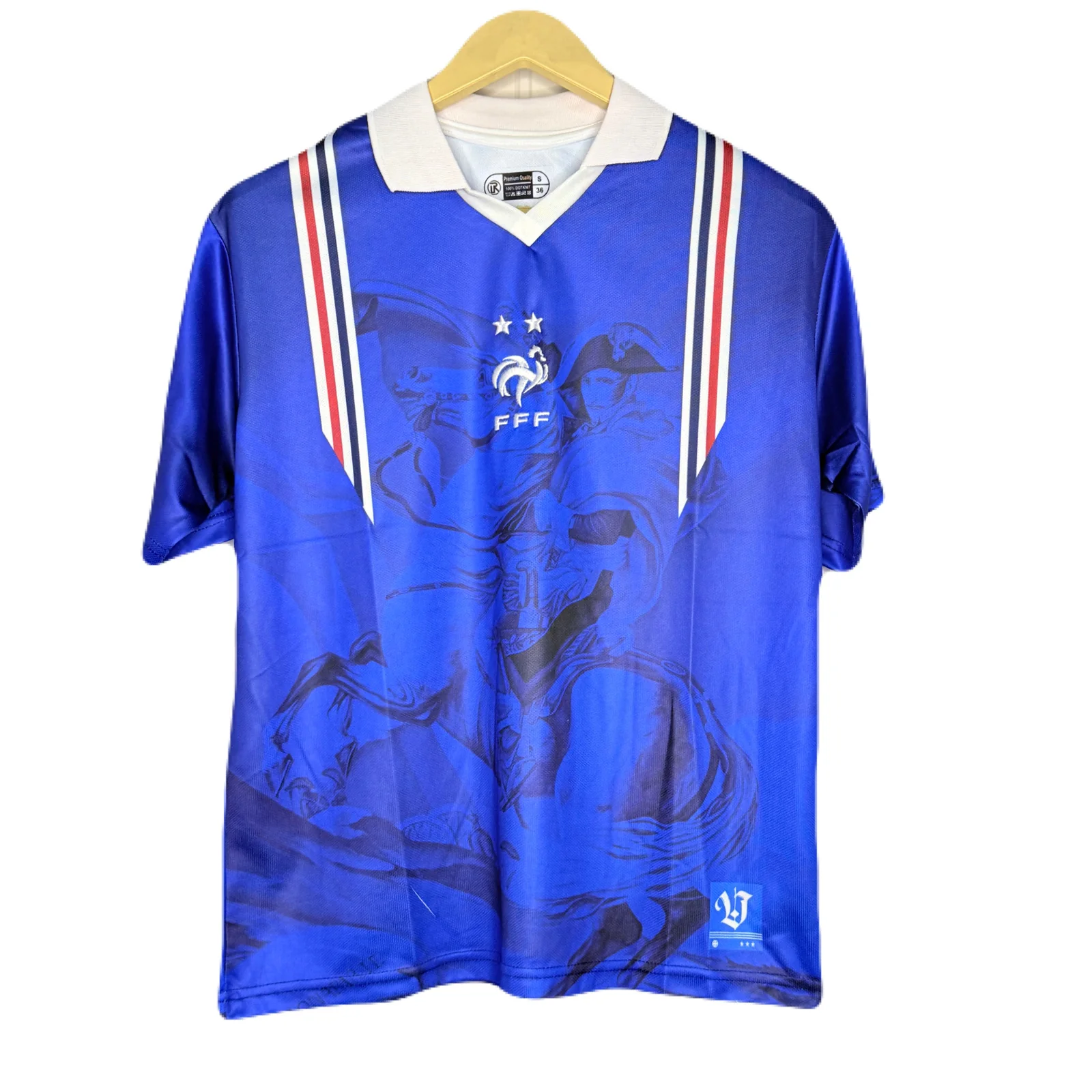 France 1996 Home Kit Back Plain Five Sleeve - P1205 Ms Retro Store - Image 2