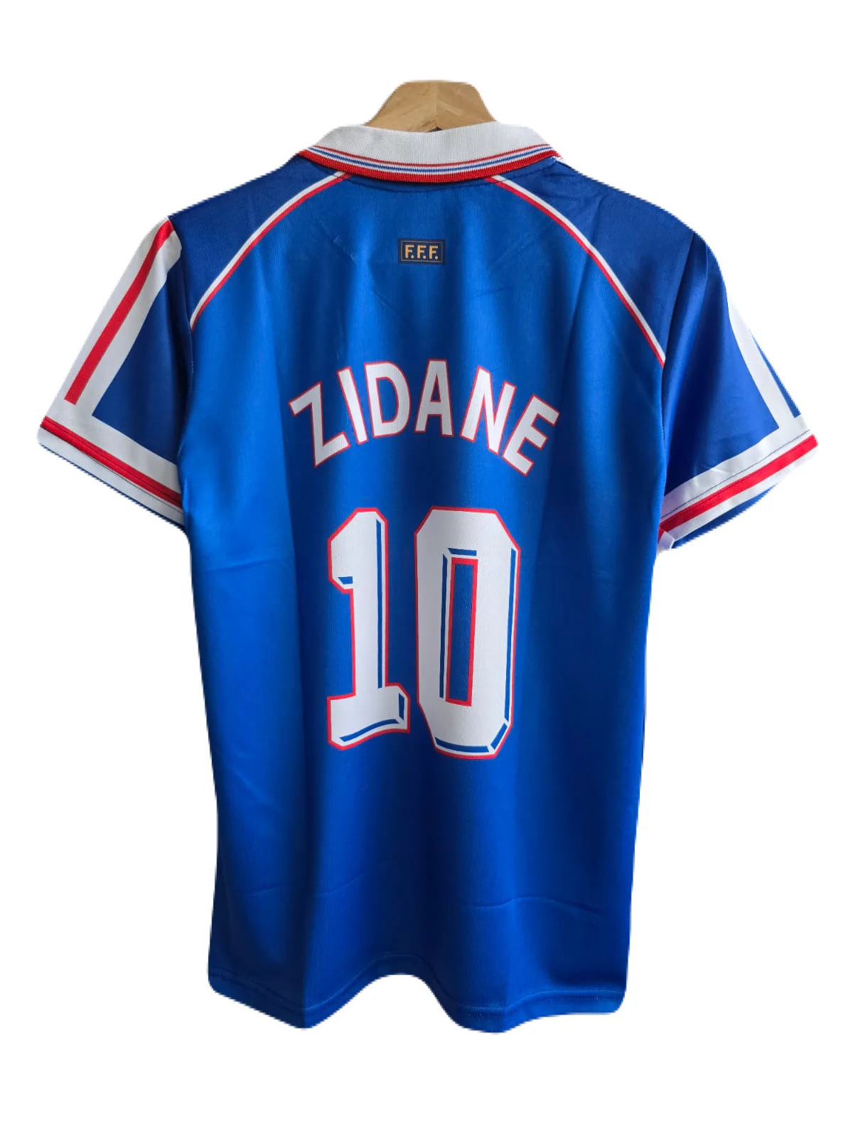 France 1998 world cup zidane home jersey Half sleeve-P1196 ms retro store - Image 3