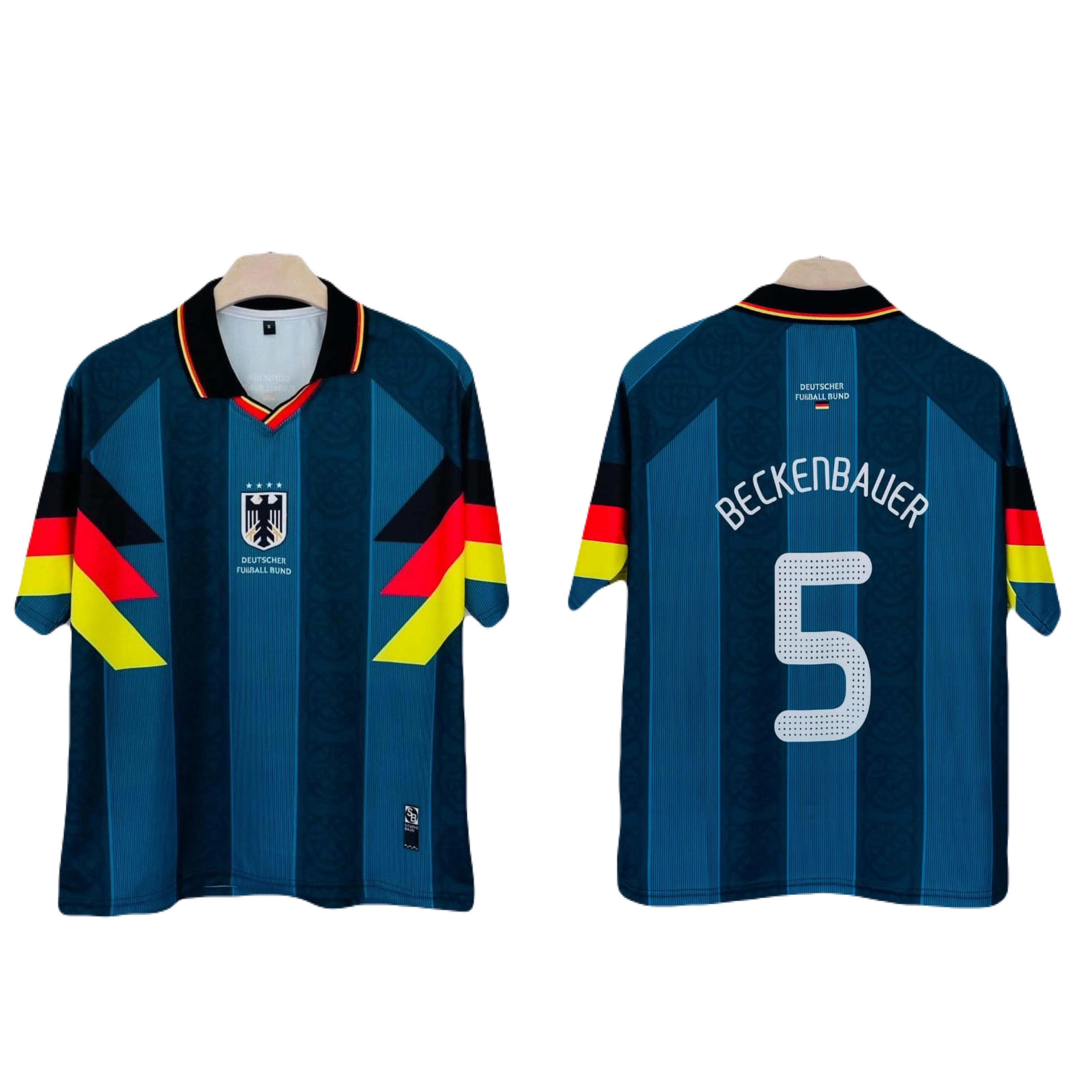 Germany 1994-96 Away Kit Beckenbauer Five Sleeve -P1142 Ms Retro Store