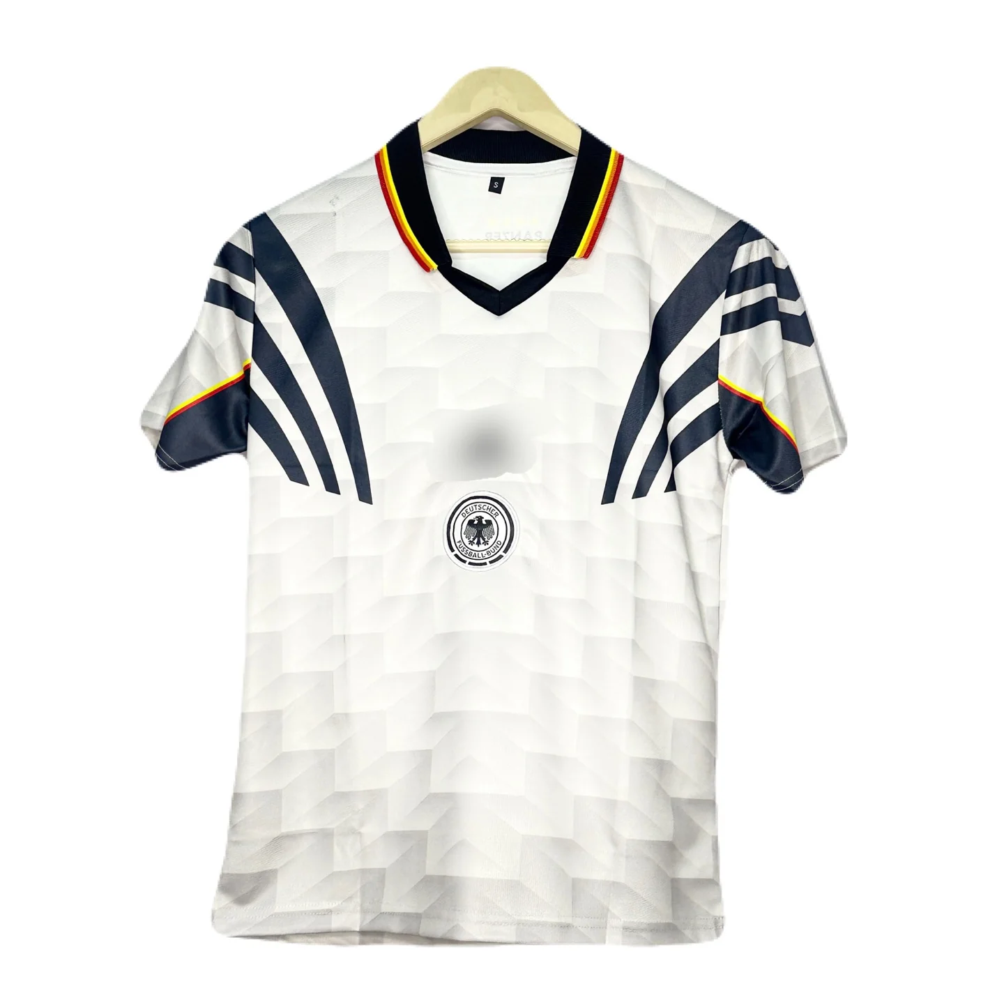 Germany 1996 Home Kit Beckenbauer Half Sleeve -P1298 Ms Retro Store - Image 2