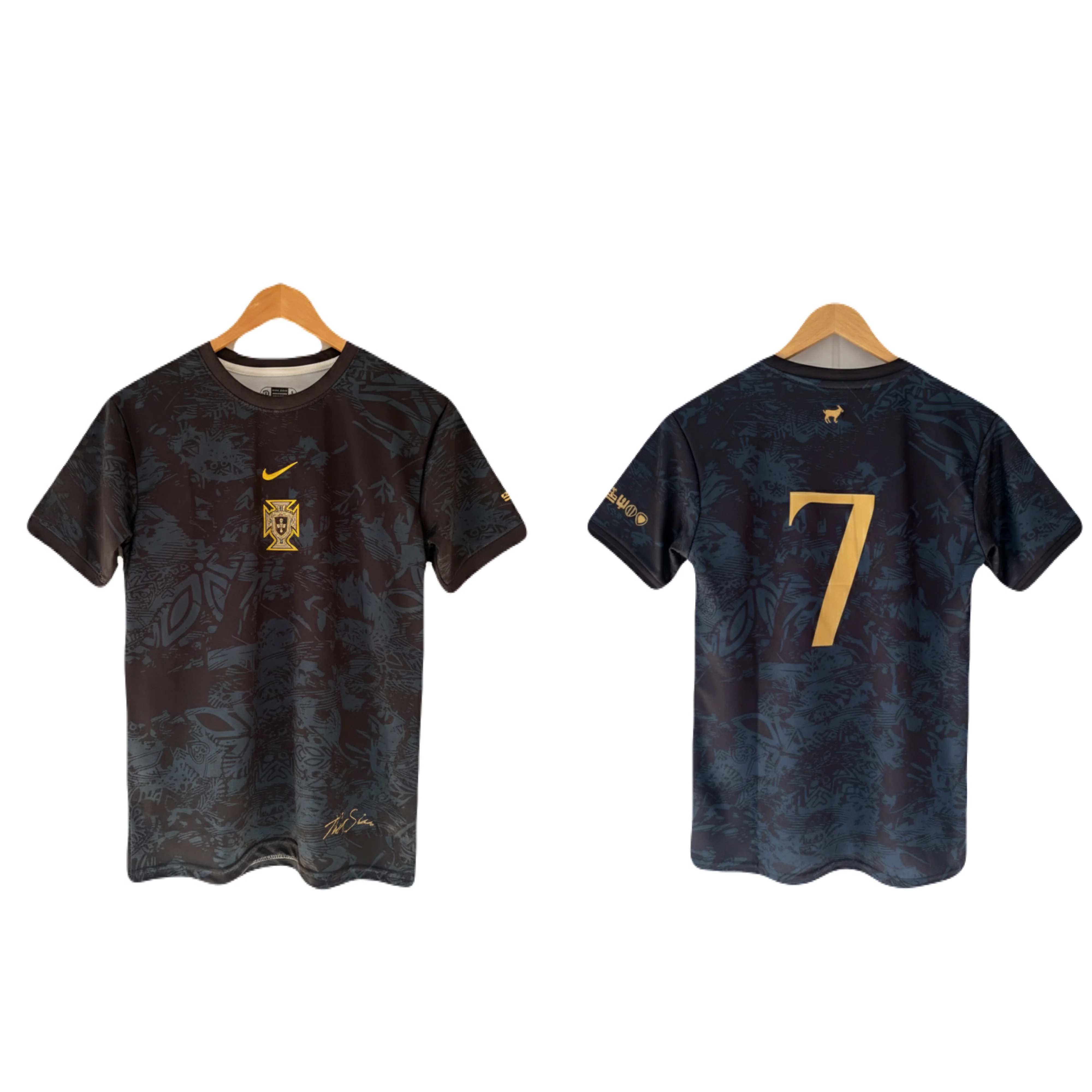 Portugal goat’Siu’ Edition Ronaldo Half Sleeve - P1156 Ms Retro Store