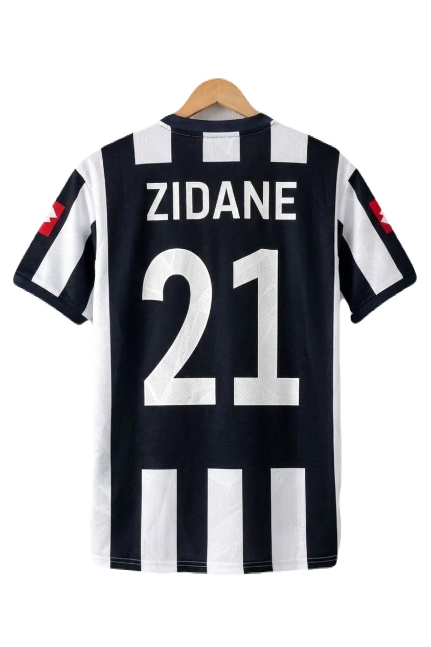Juvantes 2000-01 home zidane Premium Quality collar five sleeve sublimation Jersey -P1373 Ms retro store - Image 3