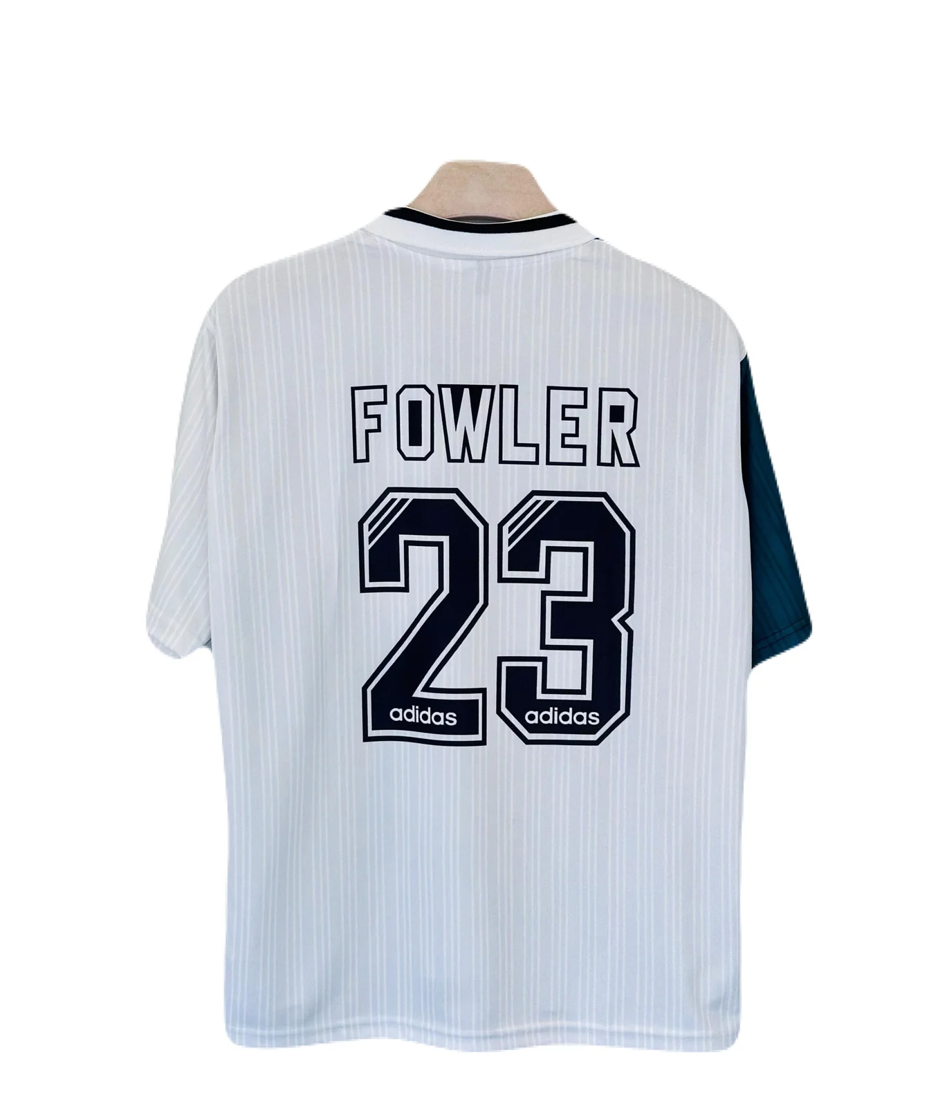 Liverpool FC 1995-96 Fowler away jersey Five Sleeve Collar -P1178  Ms Retro Store - Image 3