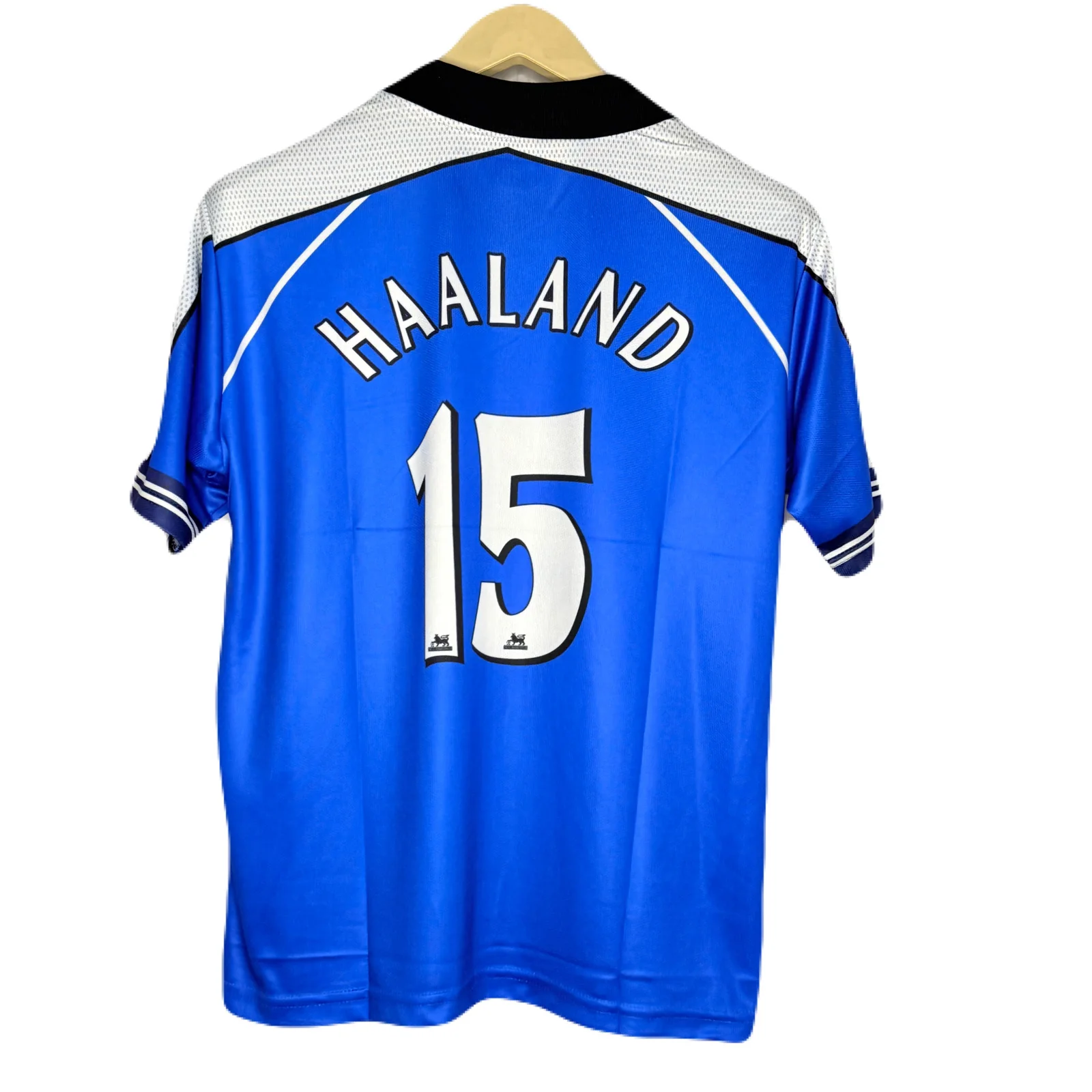 Manchester City 1999-00 Home Kit Haaland Five Sleeve-  P1206 Ms Retro Store - Image 3