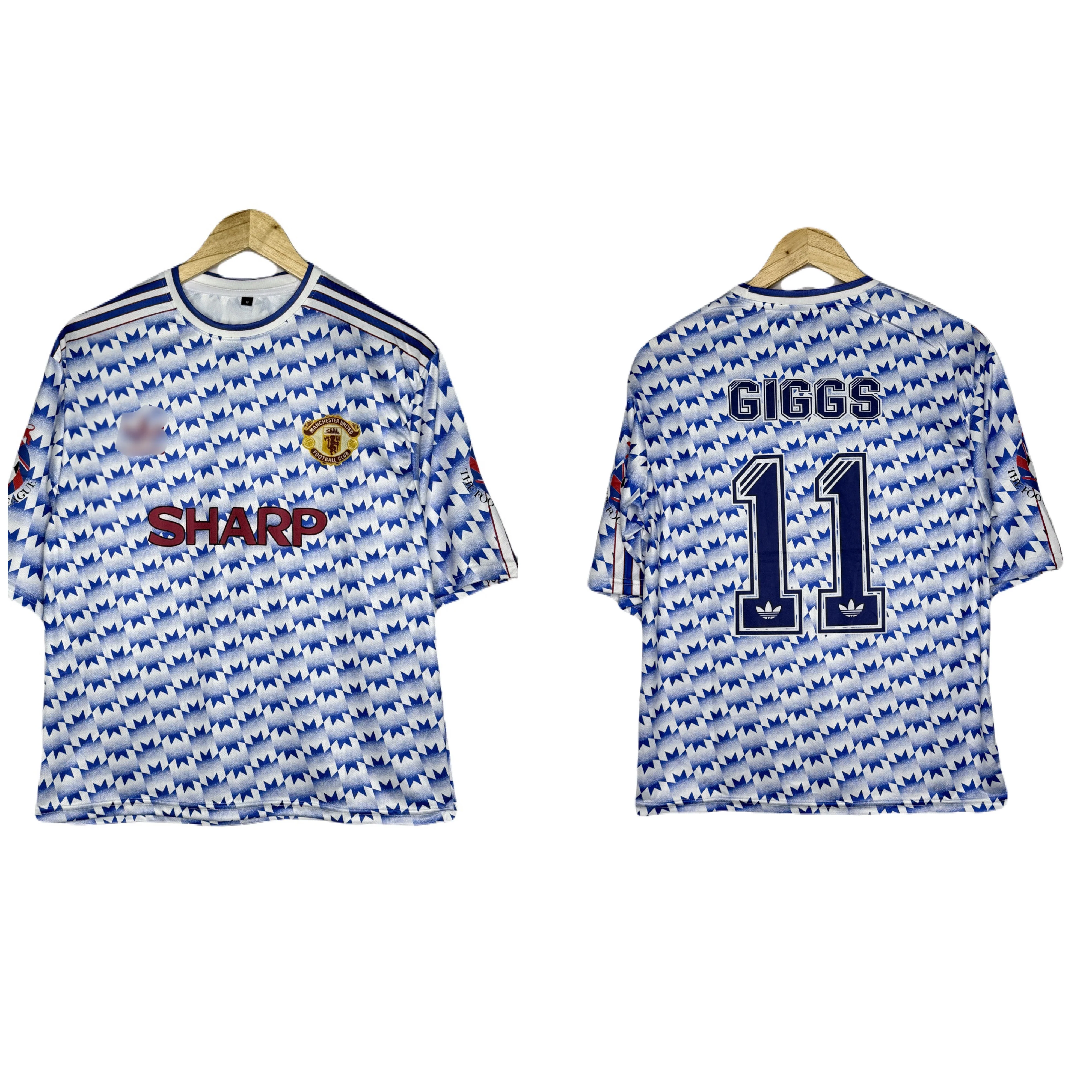 Manchester United 1990-92 Away Kit Giggs Five Sleeve - P1055 Ms Retro Store