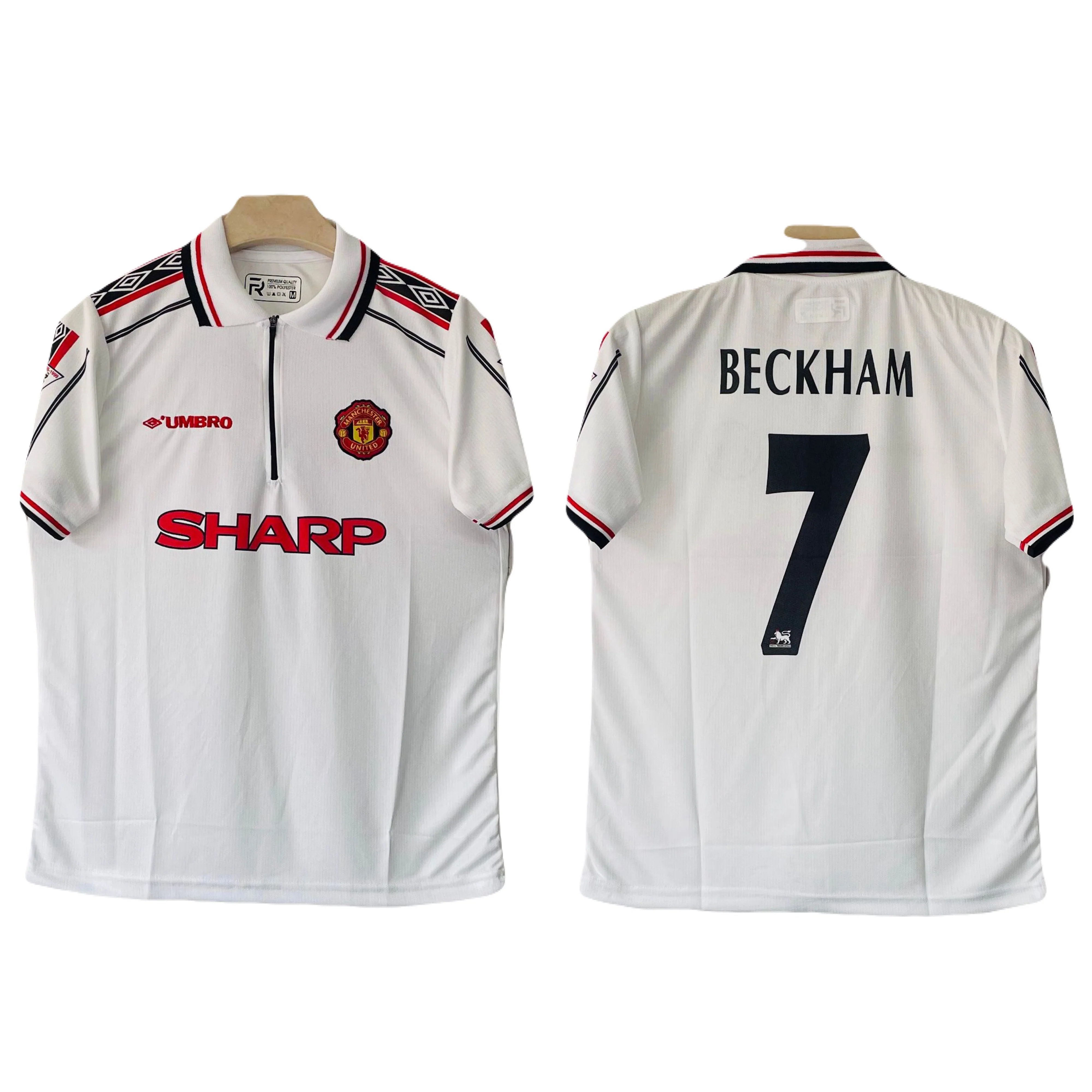 Manchester United 1998-99 Zip Type Away Kit Beckham Half Sleeve -P1166 Ms Retro Store