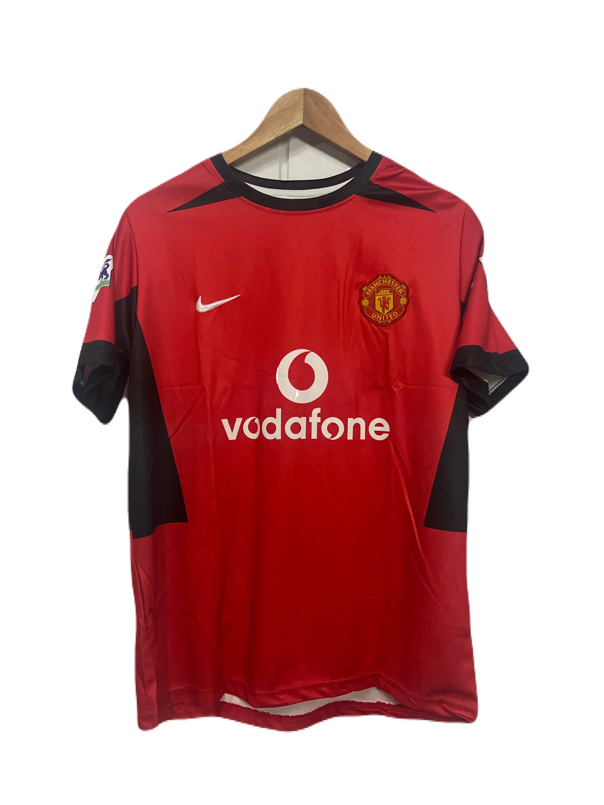 Manchester United 2002-03 Home kit Beckham half sleeve Embroidery - P424 - Ms Retro Store - Image 2