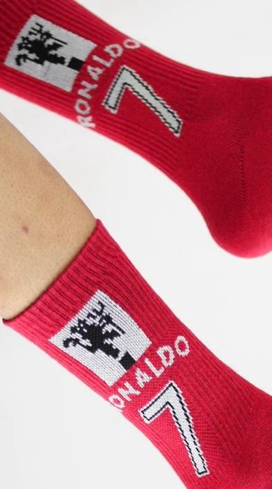 Manchester United Ronaldo Red Socks - Ms Retro Store - Image 3
