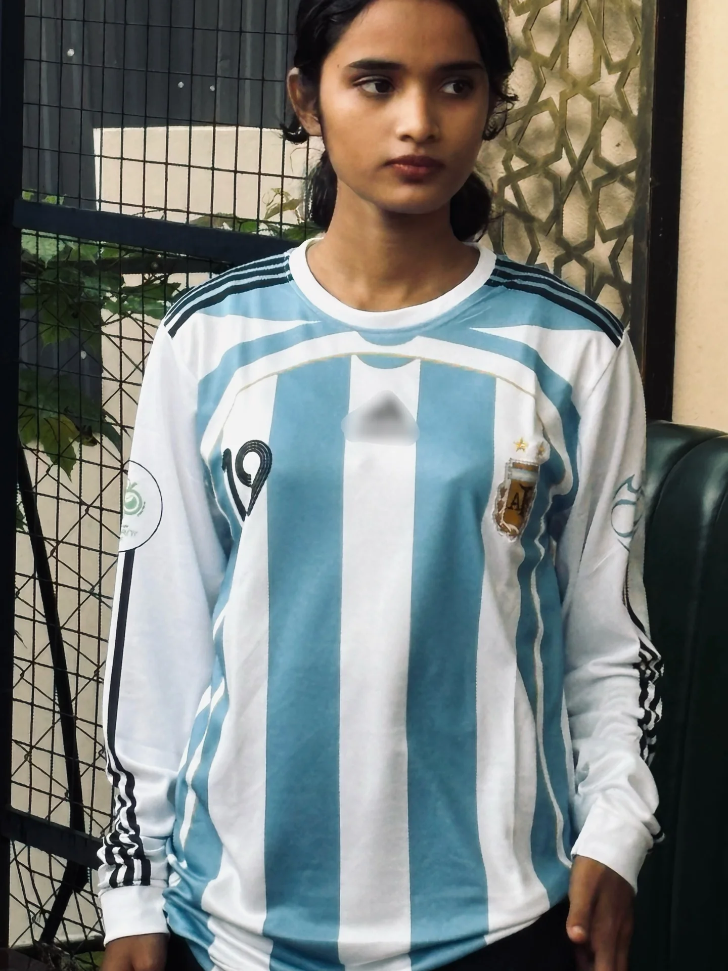 Messi argentina 2006 home jersey full sleeve embroidery - P773 ms retro store - Image 5