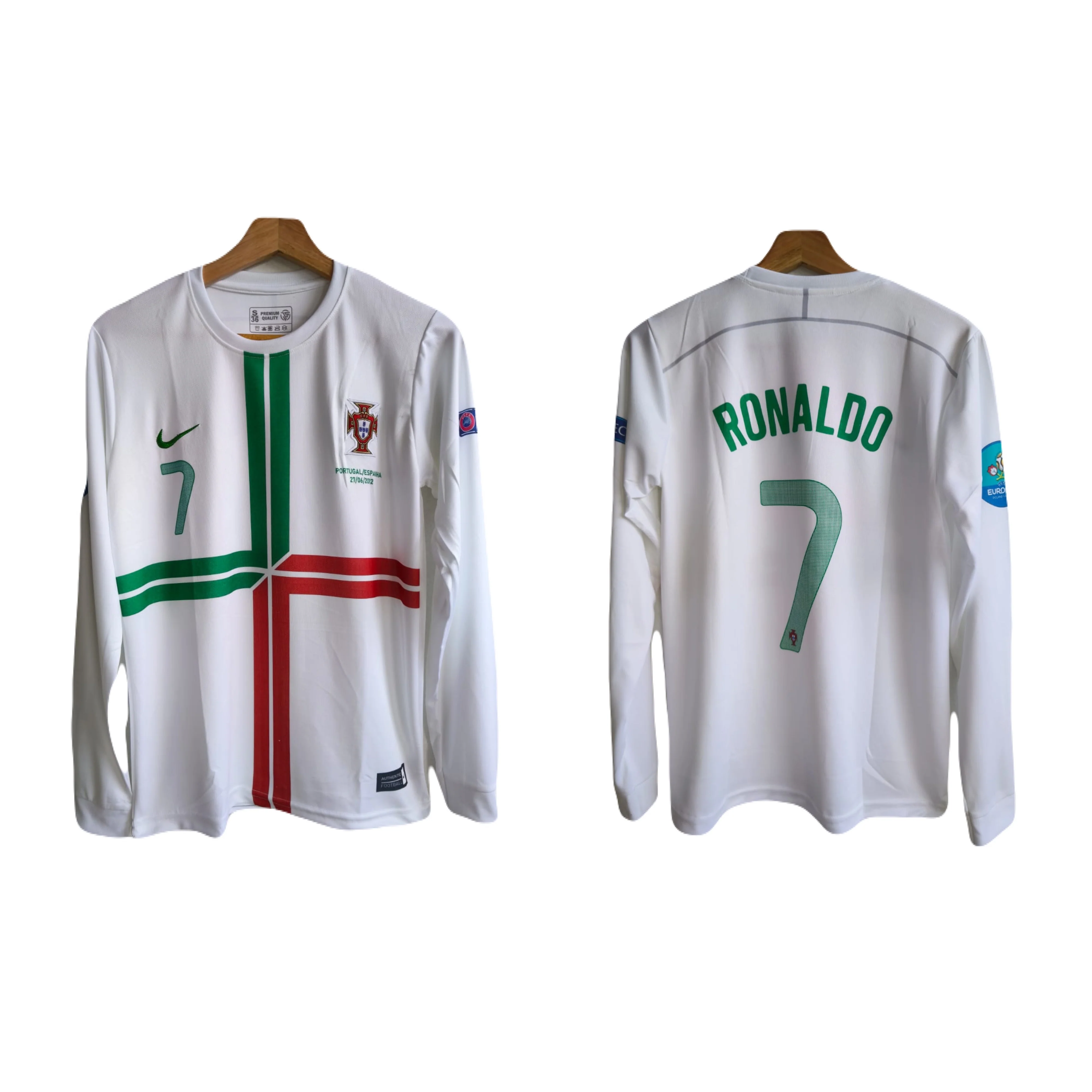 Portugal 2012 away jersey Ronaldo full sleeve P354 - ms retro store