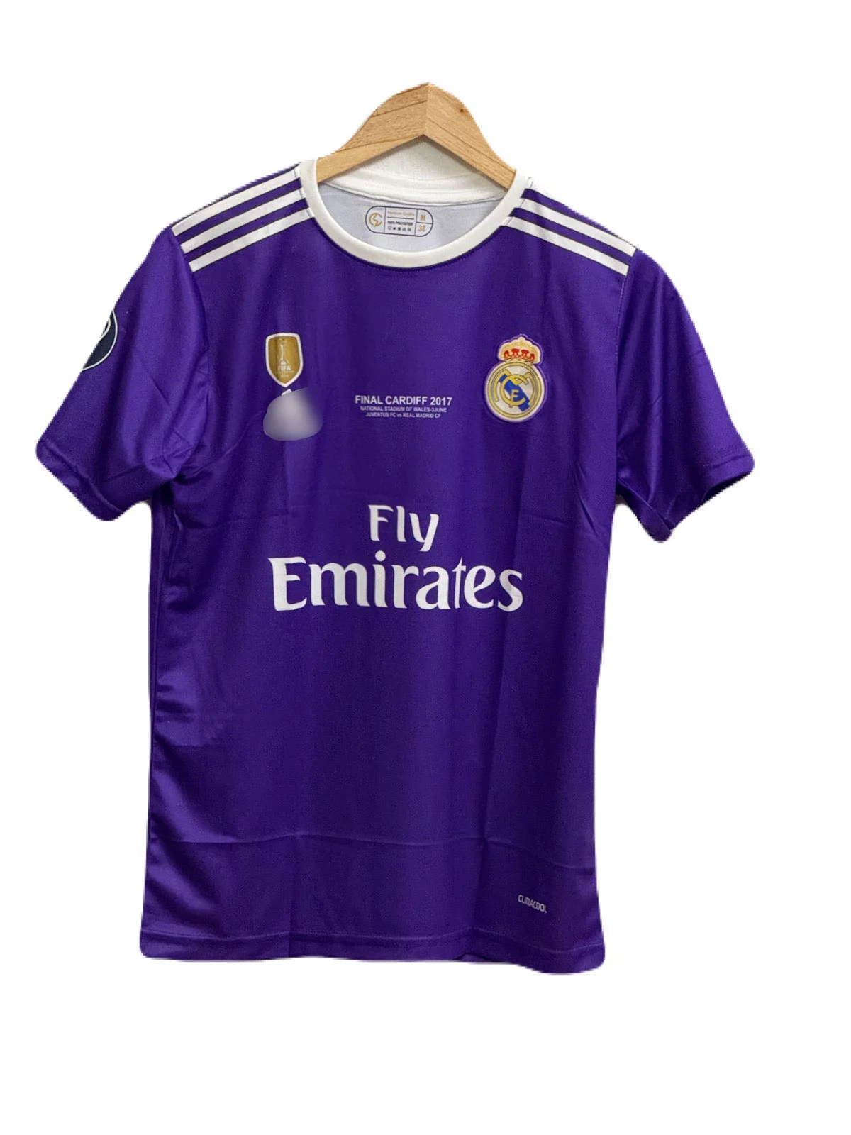 Purple 2017 Real madrid jersey Ronaldo half sleeve embroidery - P955 ms retro store - Image 2