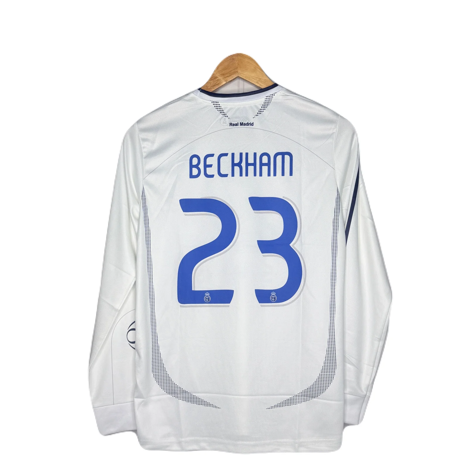 Real Madrid 2006-07 Home Kit Beckham Full Sleeve - P1112 Ms Retro Store - Image 3