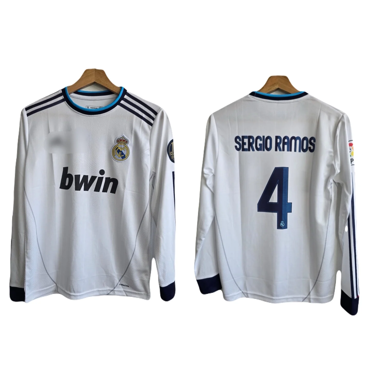 Realmadrid 2012/13 home jersey sergio Ramos full sleeve  P318 -  ms retro store