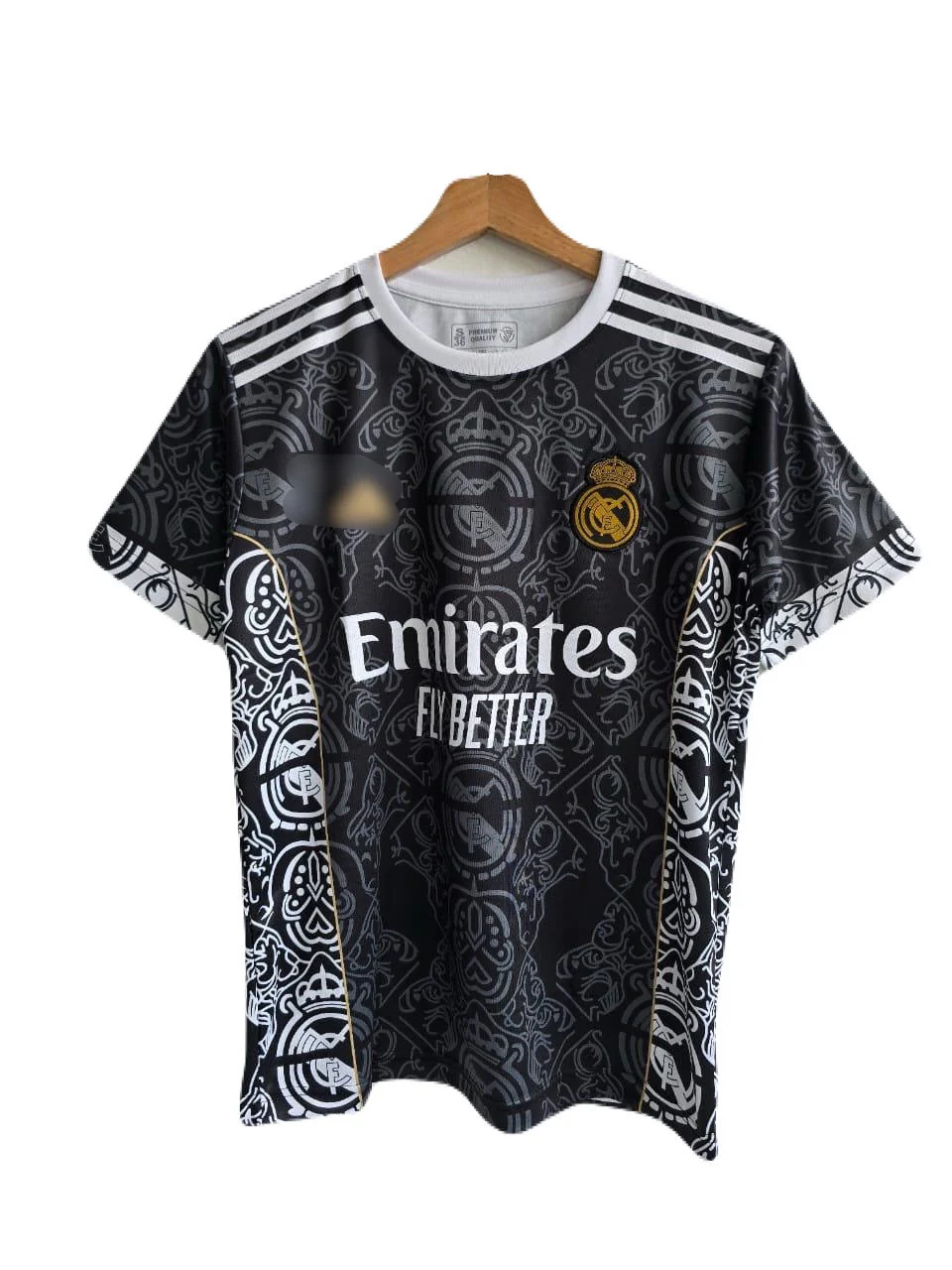Real madrid special kit black and white P92 - ms retro store - Image 2