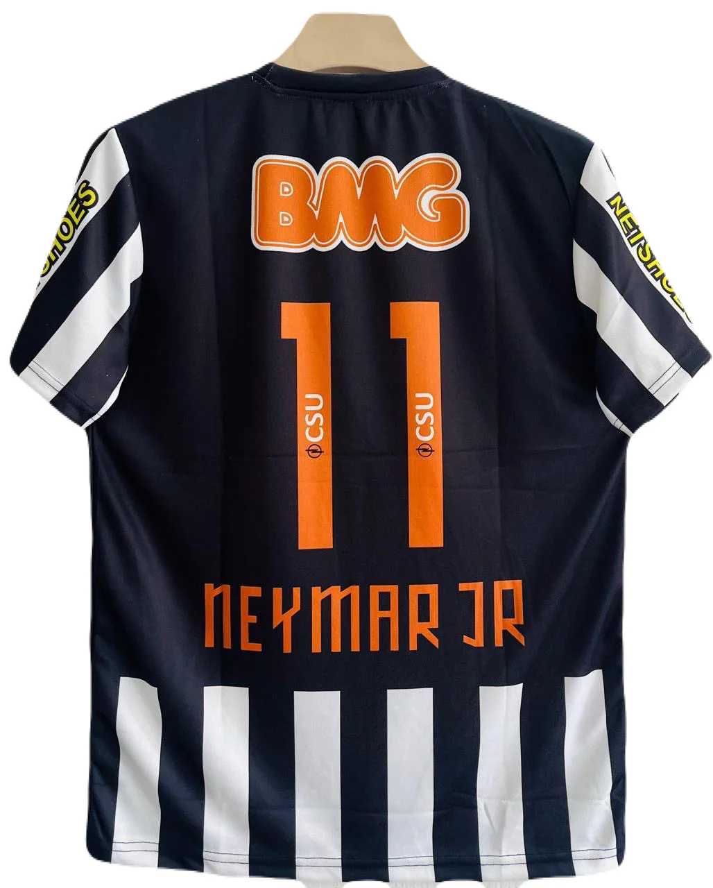 Santos 2012-13 Home kit Neymar embroidery Half sleeve p425 - Ms Retro Store - Image 3