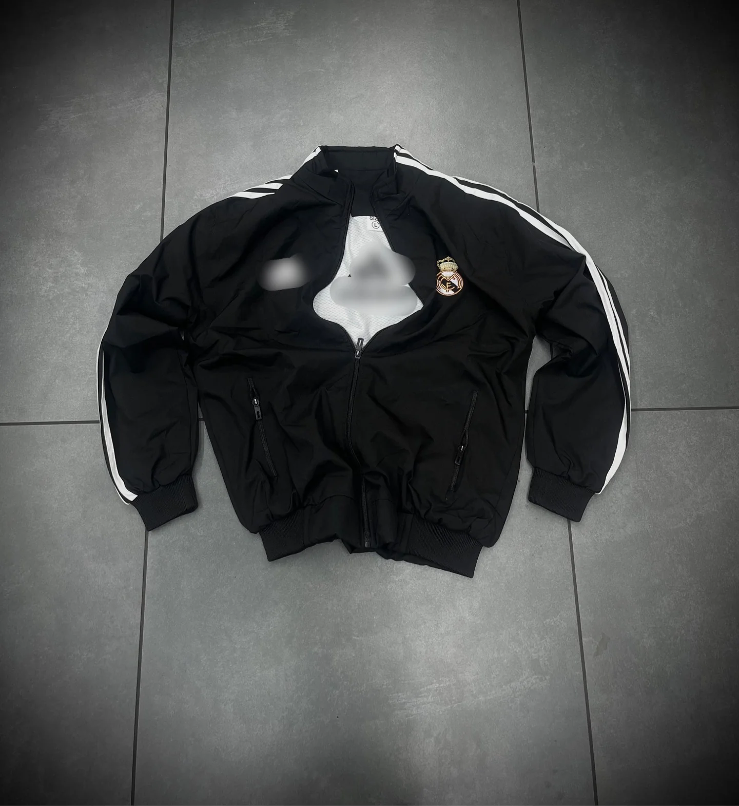 Real Madrid adidas track jacket full sleeve zip type - Ms retro store
